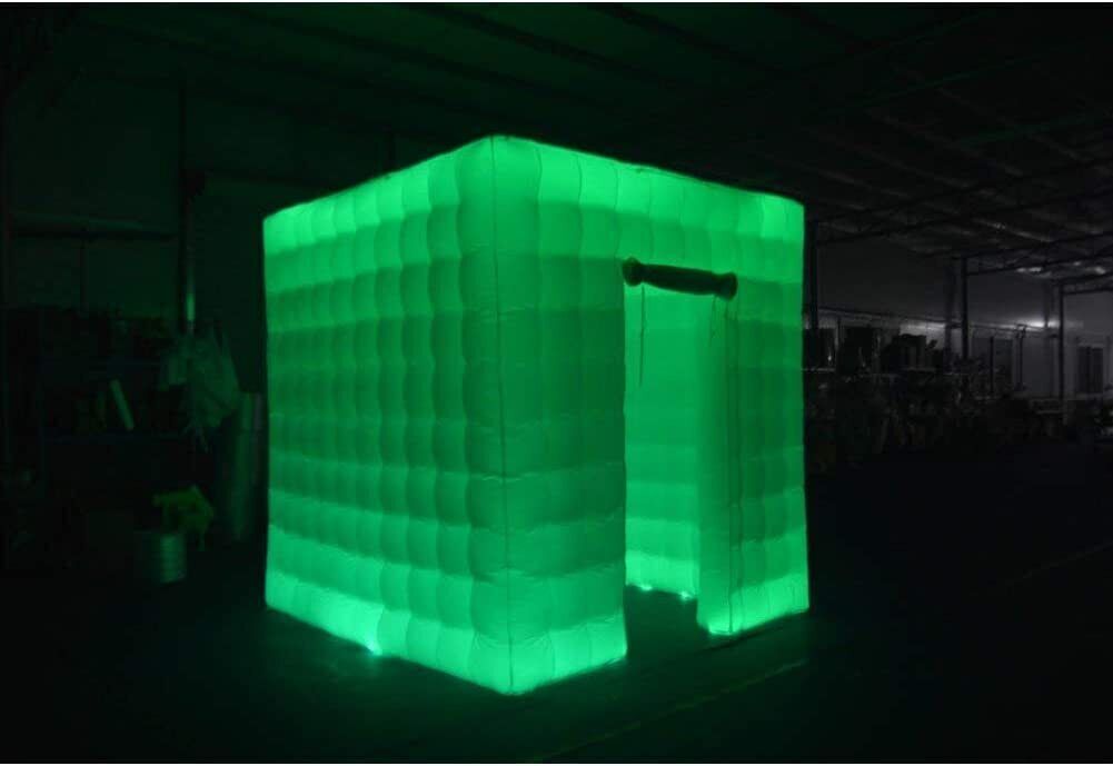 Inflatable Photo Booth Enclosure 1 Doors W/Led Light Blower for Advertising Bars