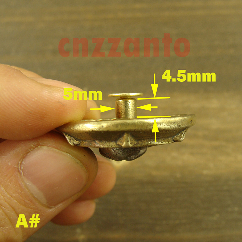 Solid Brass conchos Leathercraft rivet stud Punk screw back Concho