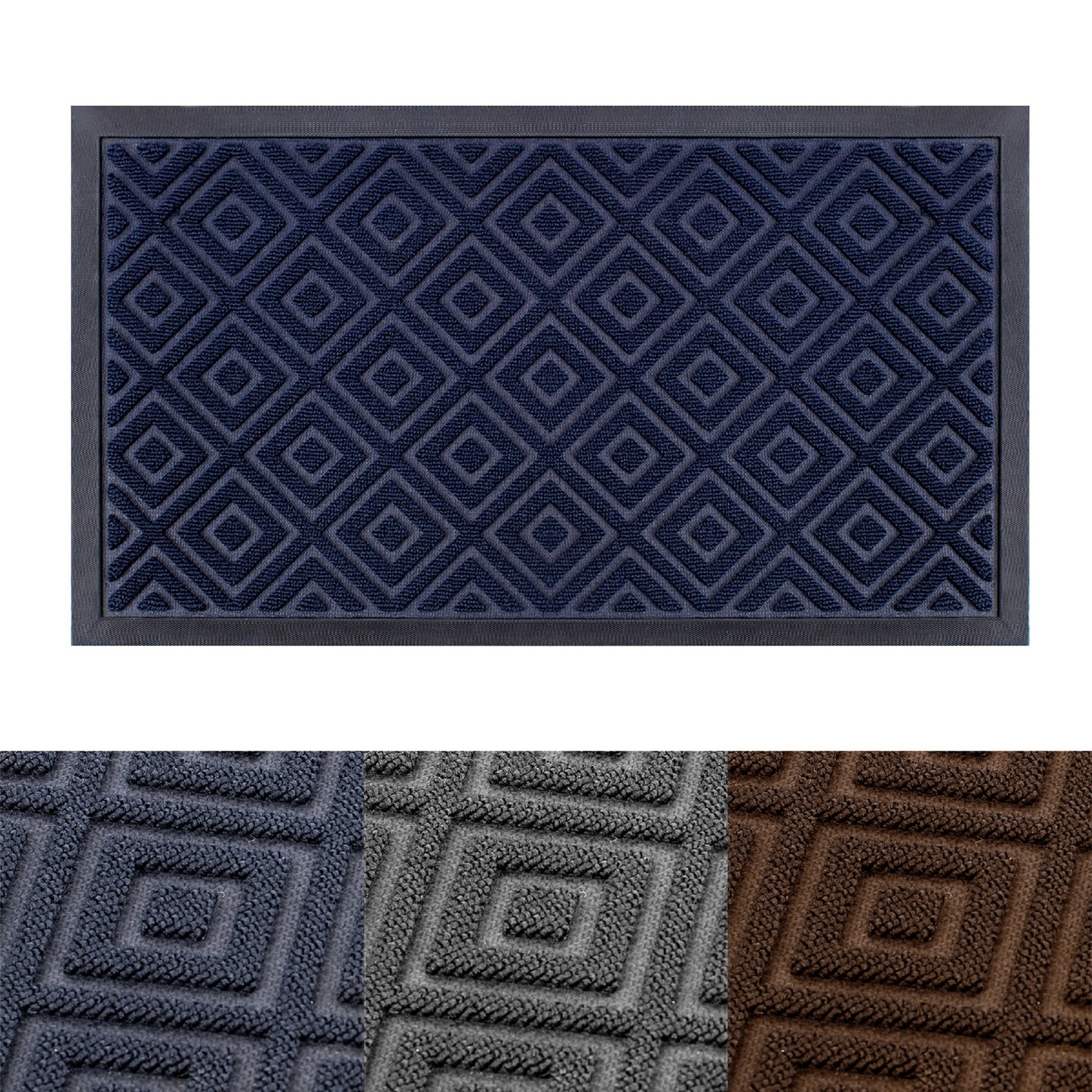 2 PACK Entrance Mat Indoor Outdoor Heavy Duty Front Door Mats Carpet 24''x36''