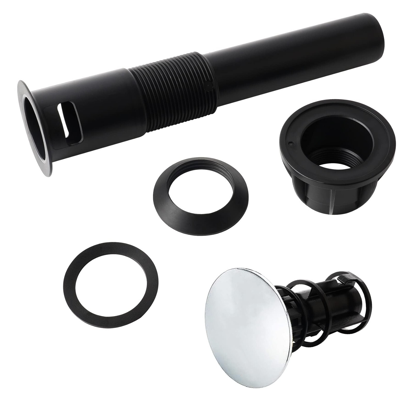 2Pack Push and Seal Pop-up Drain Stopper with Overflow Assembly Sink Drain Cover