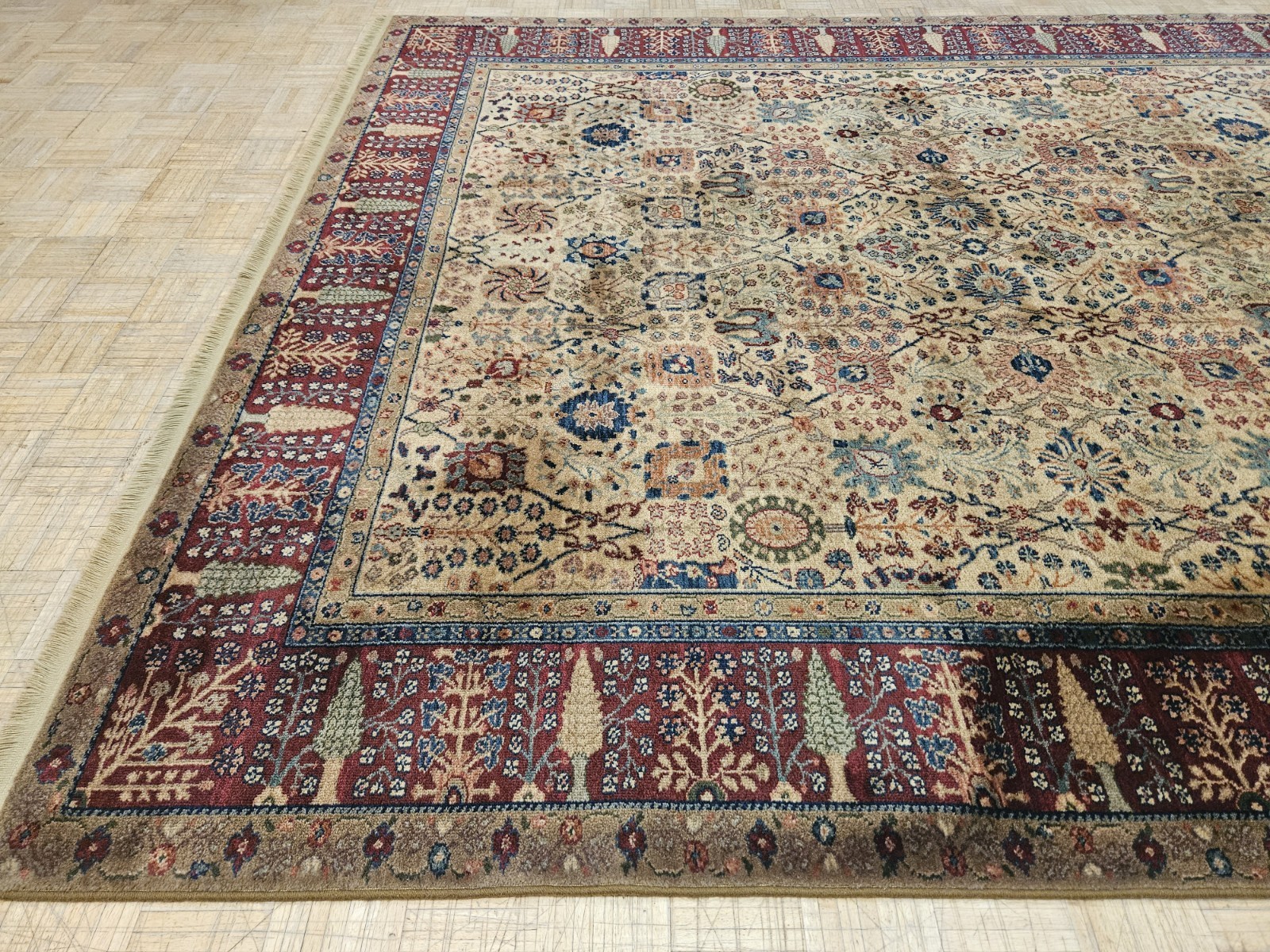 8x10 KARASTAN SAMOVAR TEAWASH KIRMAN VASE 901 -100% WOOL RUG EXCELLENT CONDITION