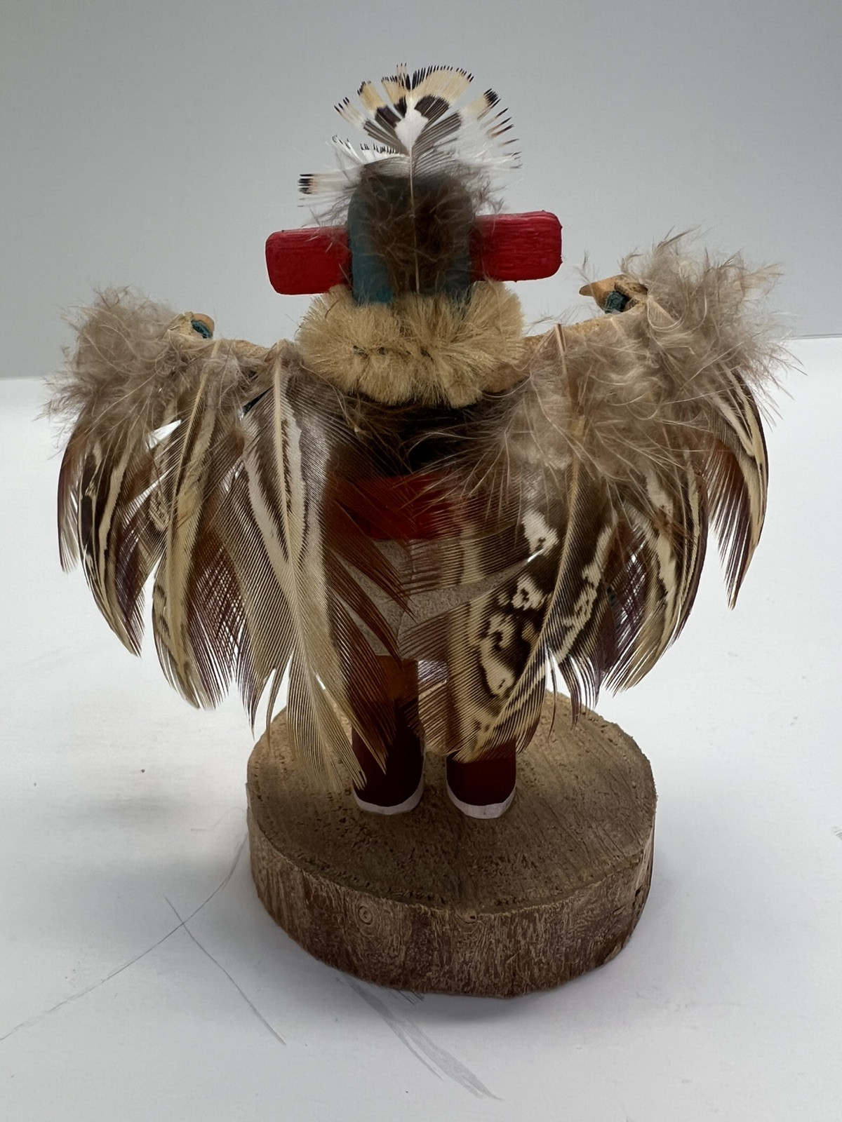 Native American Eagle Dancer VTG Kachina 4” Figurine Signed Lee Feathers