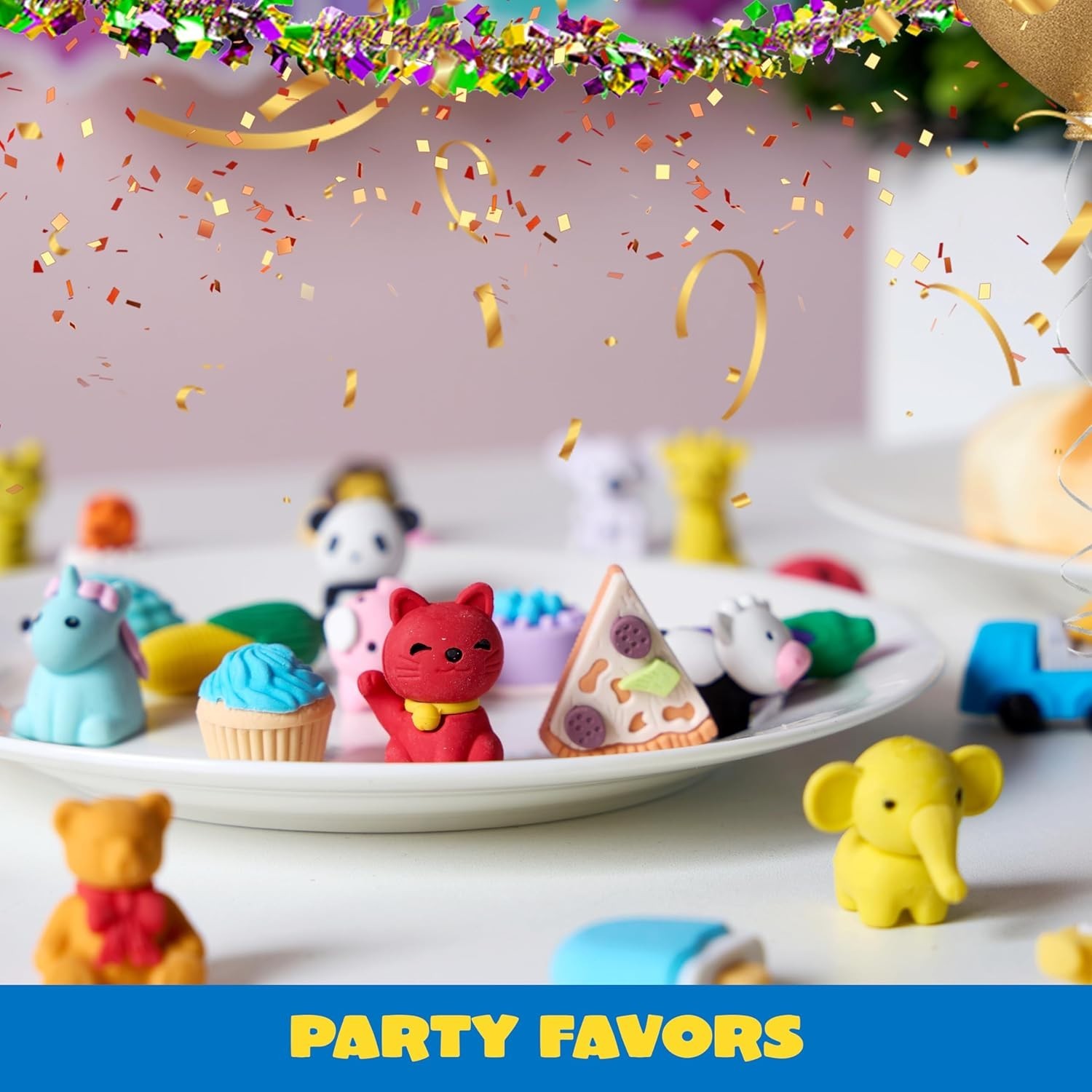 36 Pieces 3D Animal Erasers for Kids, Cute Desk Pets Classroom Rewards Bulk Set!