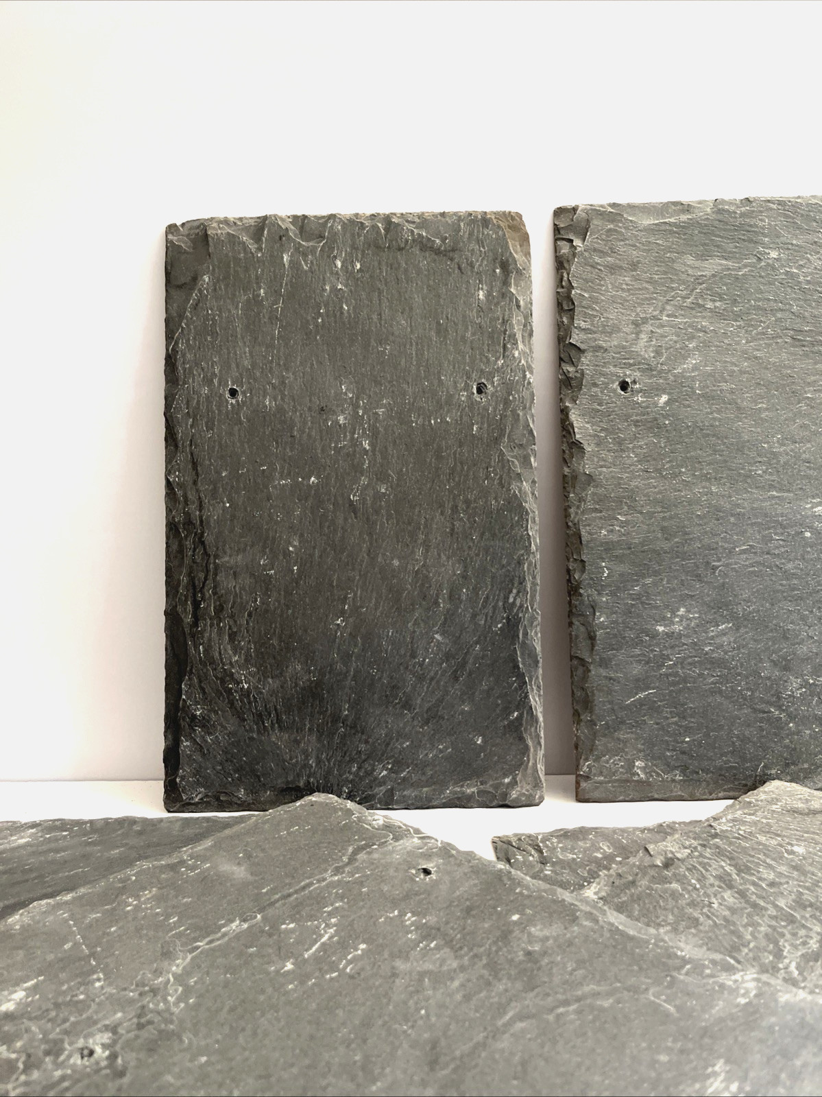 New 6 pieces Natural Slate Tile Roofing Dark Gray Pre Drilled Size 10" x 16"