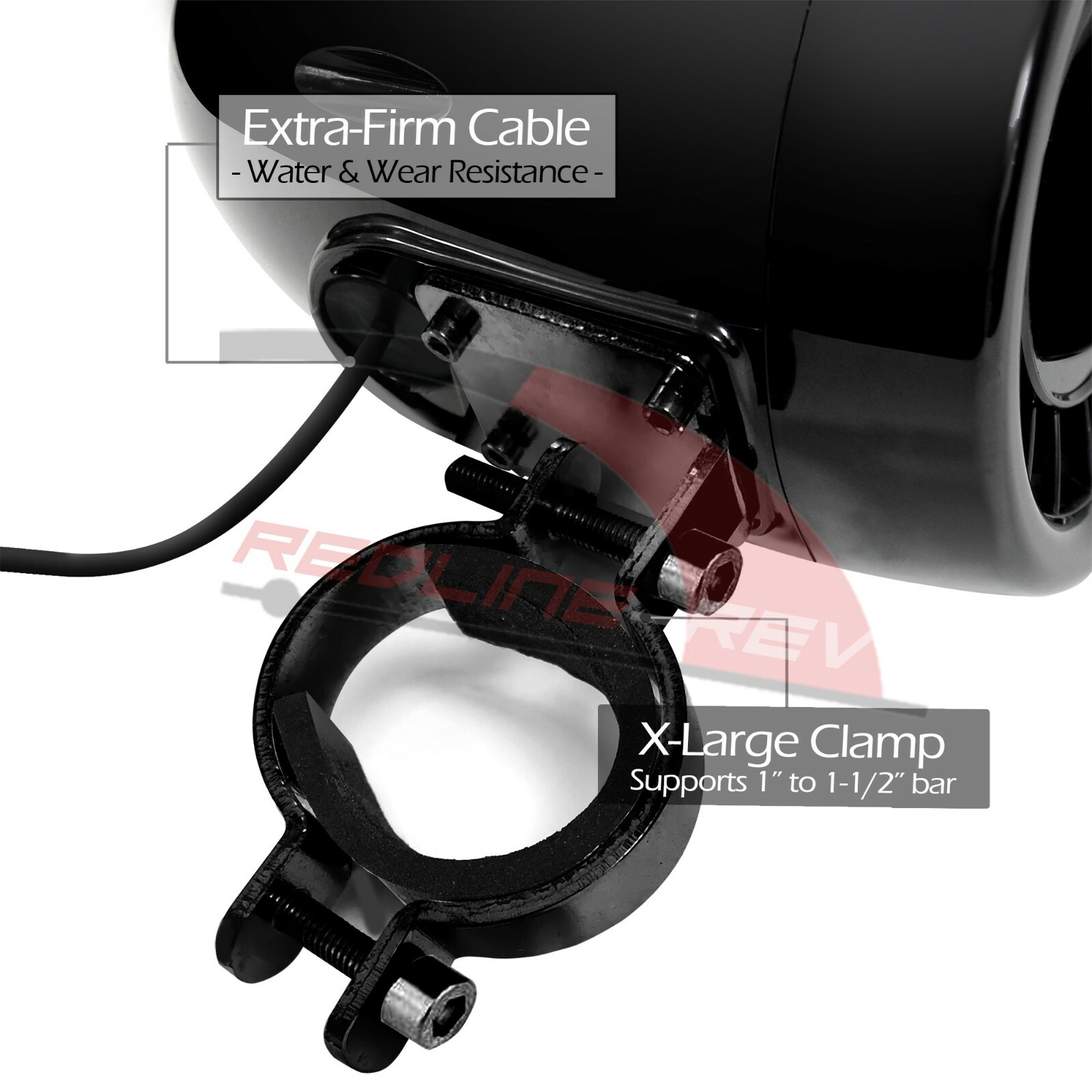 1000W Amp Motorcycle Waterproof Bluetooth Stereo 4-Speakers Audio MP3 System ATV