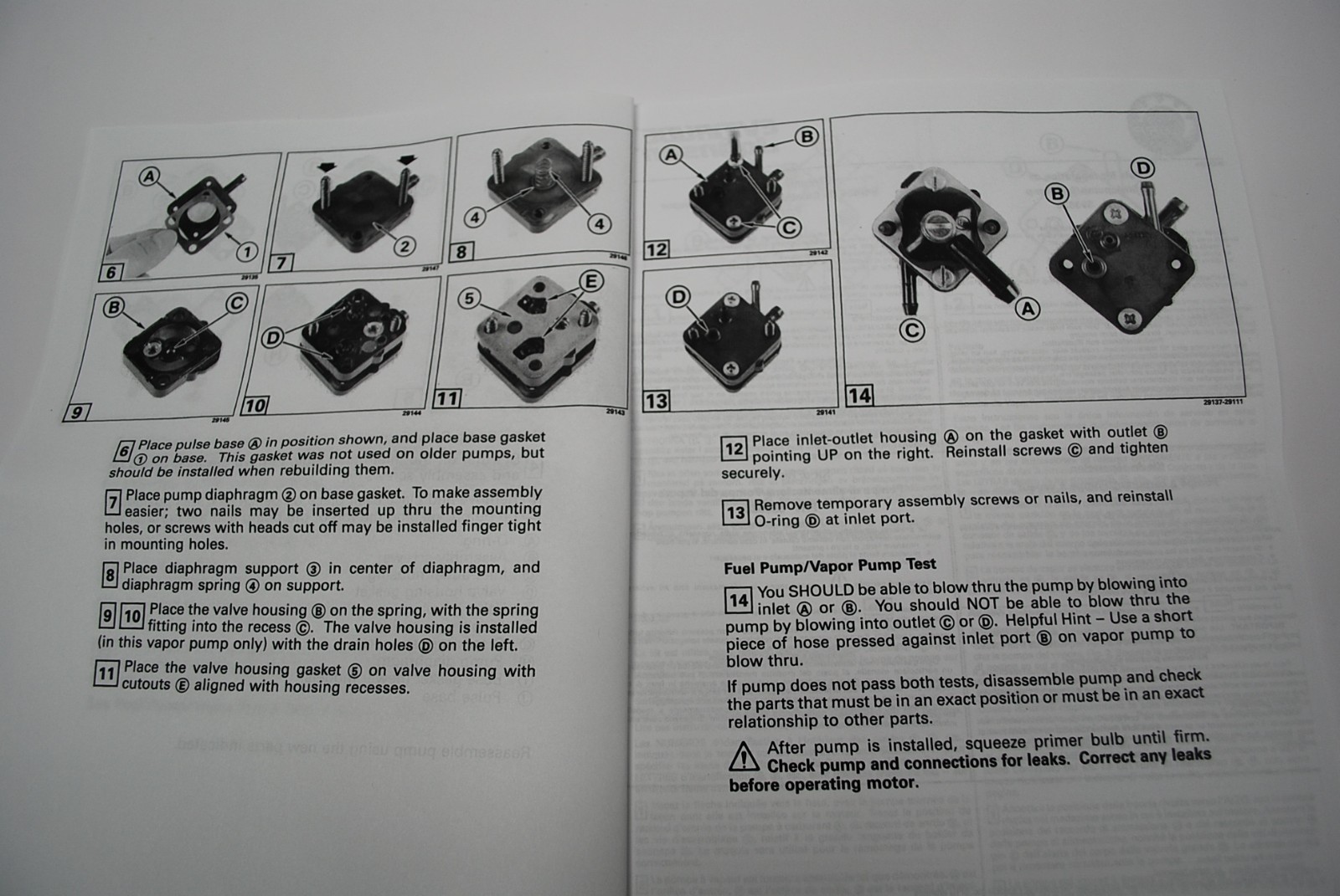 New Johnson Evinrude OEM Outboard Fuel Pump Repair Kit 393088 BRP/OMC