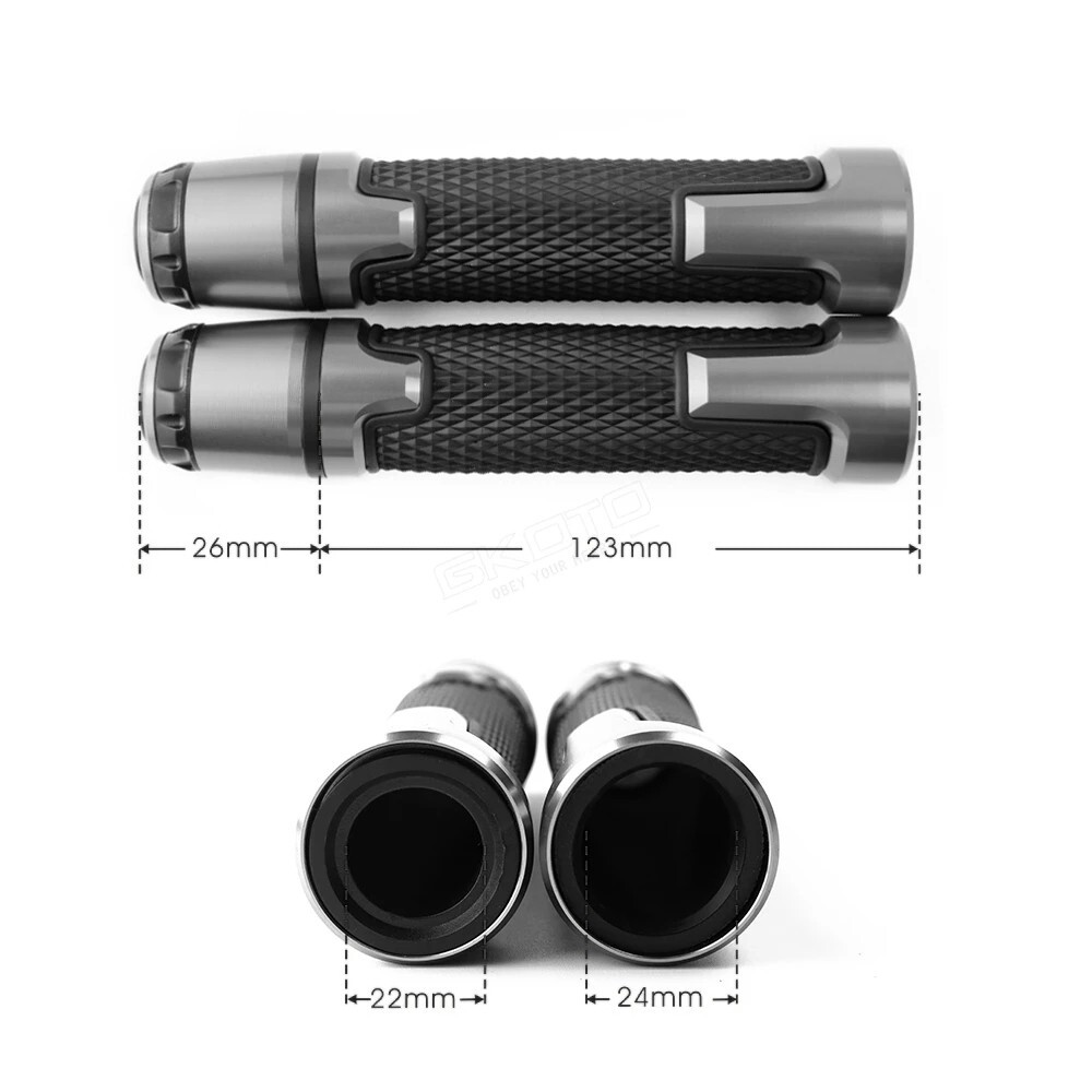 7/8" Motorcycle Handlebar Handle Hand Grips For Honda GROM 125 MSX 125 2000-2024