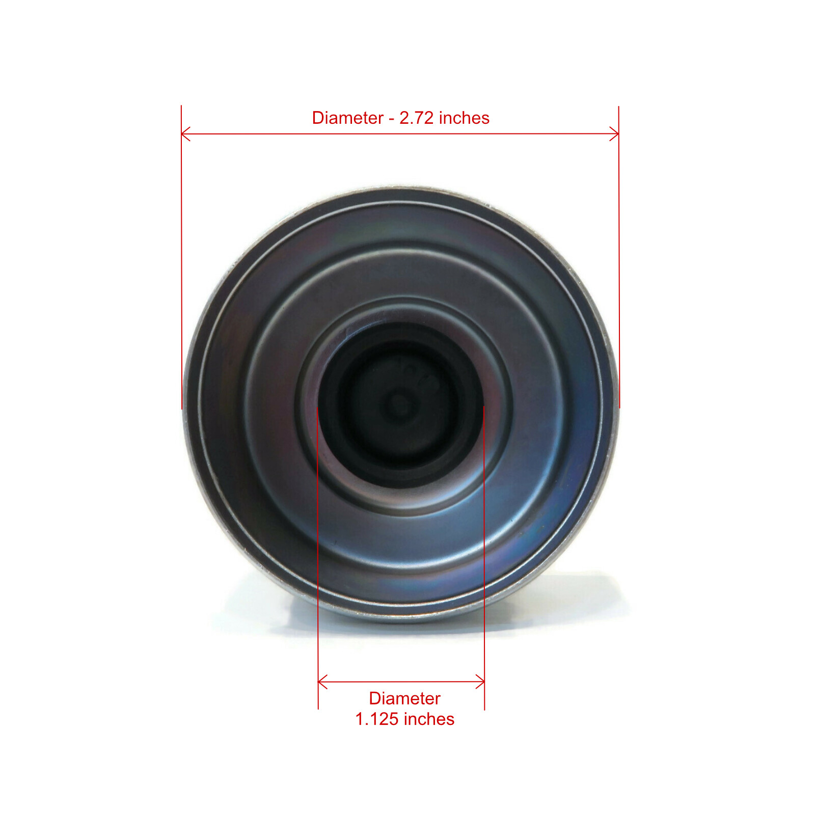 (Pack of 4) Grease Caps, 2.72", with Rubber Plugs for 8 Lug Hub, Trailer Axles