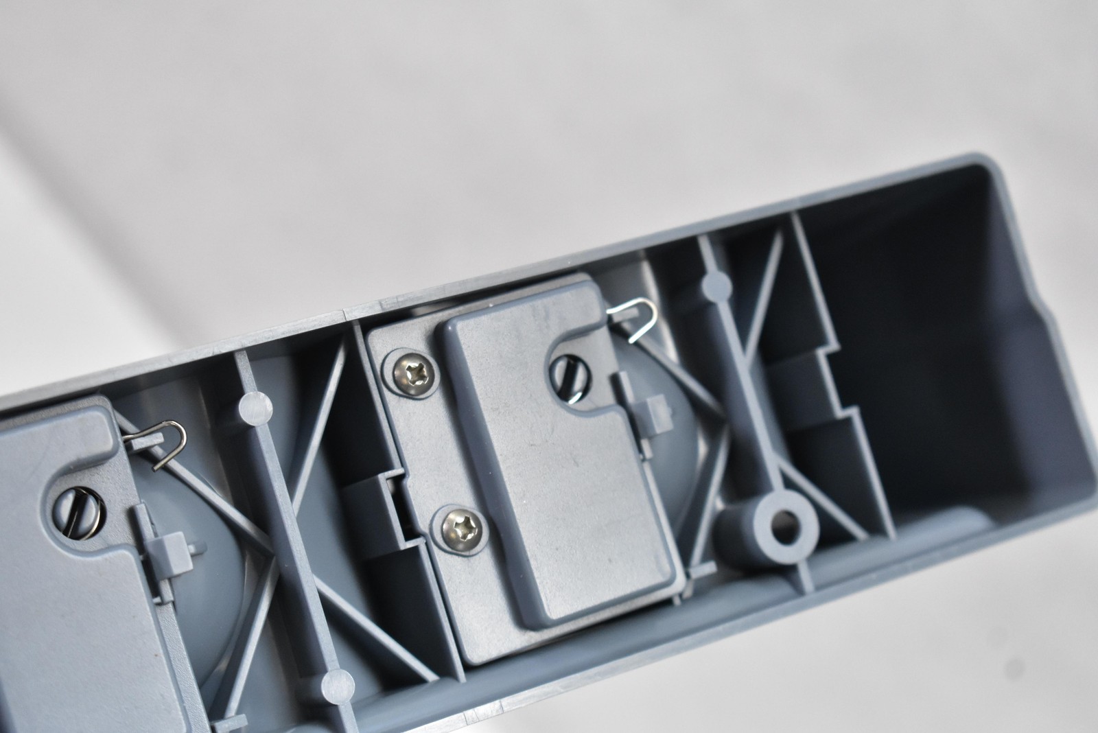 Amazon Basics Broom Holder Wall Mount Garden Tool Organizer 6 Hooks Gray Rack