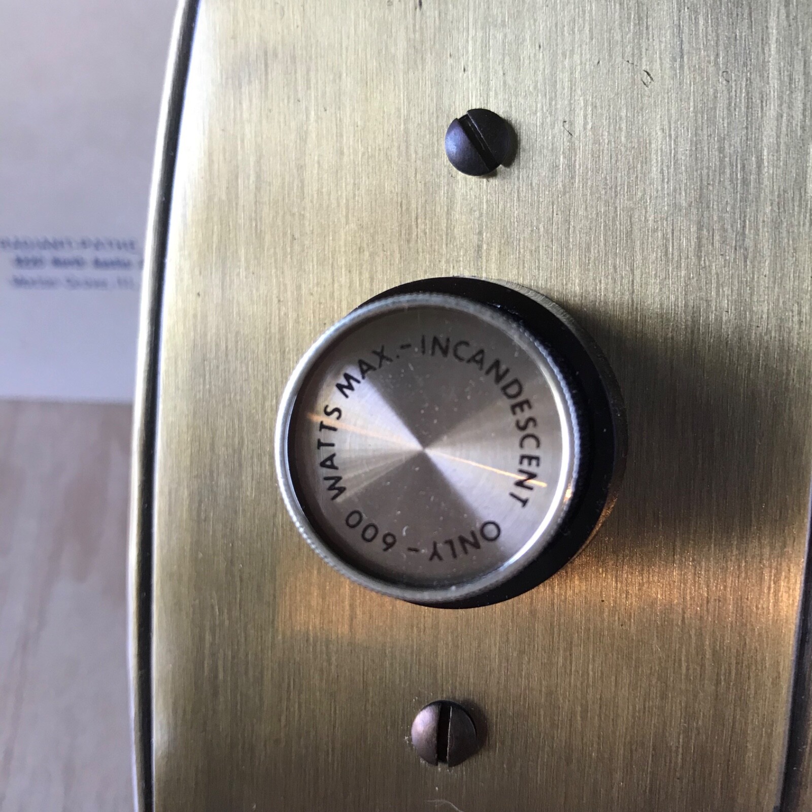 Classic MCM Atomic Age LIGHT DIMMER WALL SWITCH Radiant Pathé RETRO HOME THEATER