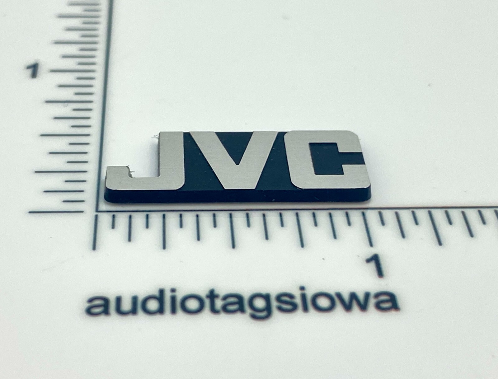 JVC Custom Made Incised Plate Badge Logo for Turntable Speaker Receiver