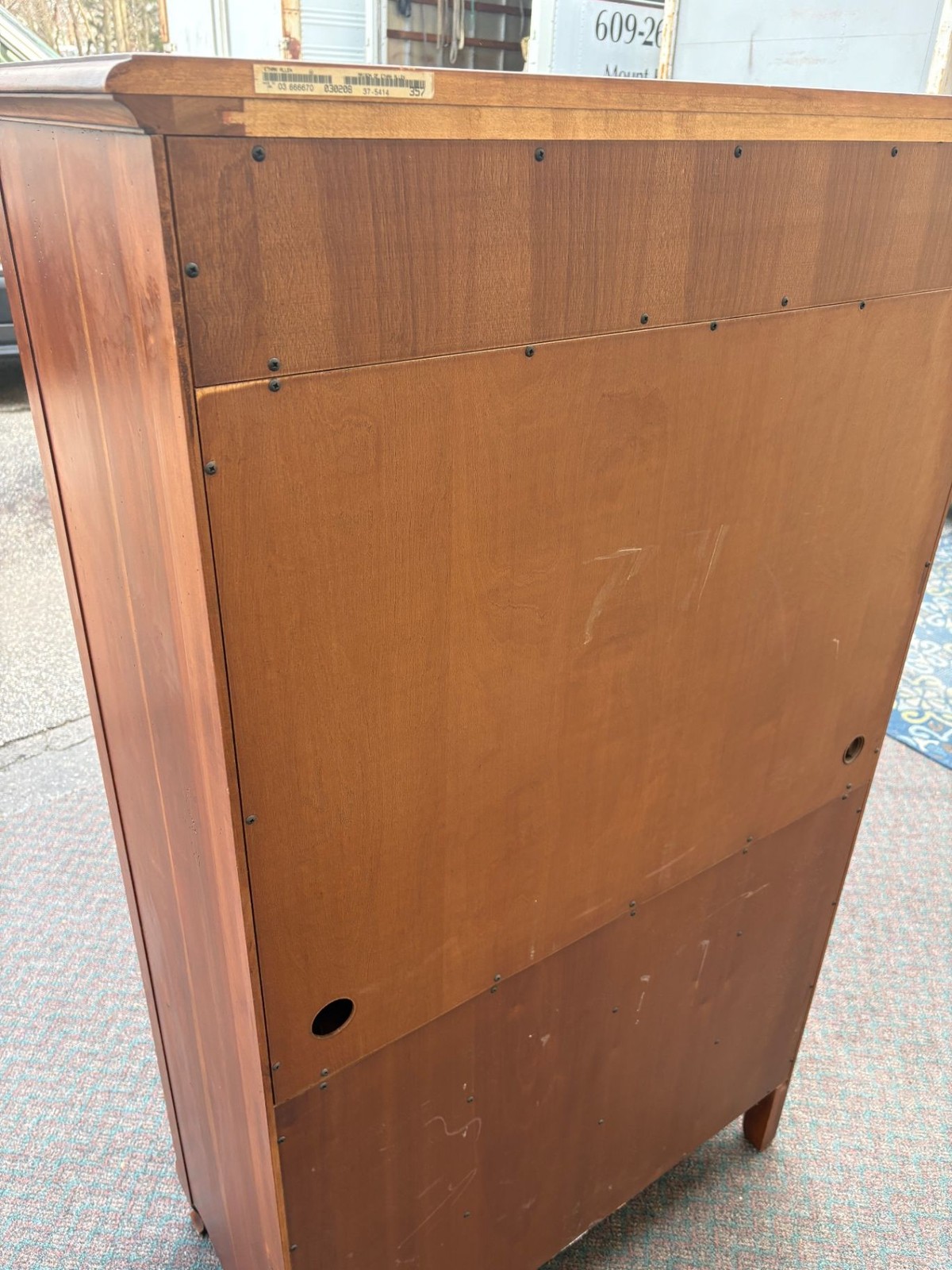 67581 Ethan Allen MAISON Cherry High Chest Dresser with Elegant Hardware