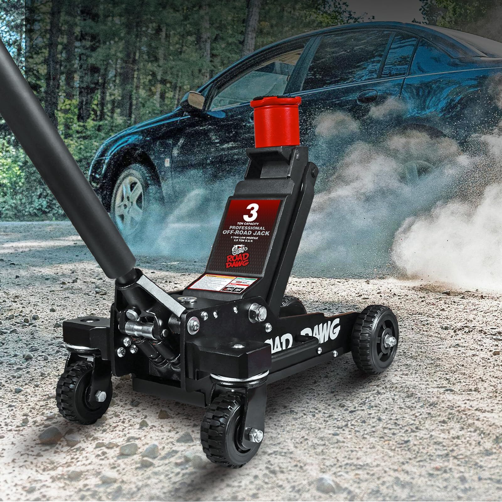 ROAD DAWG 3 Ton,6000lb Big Wheel Off-Road Jack, Lift for off road Vehicles,Torin