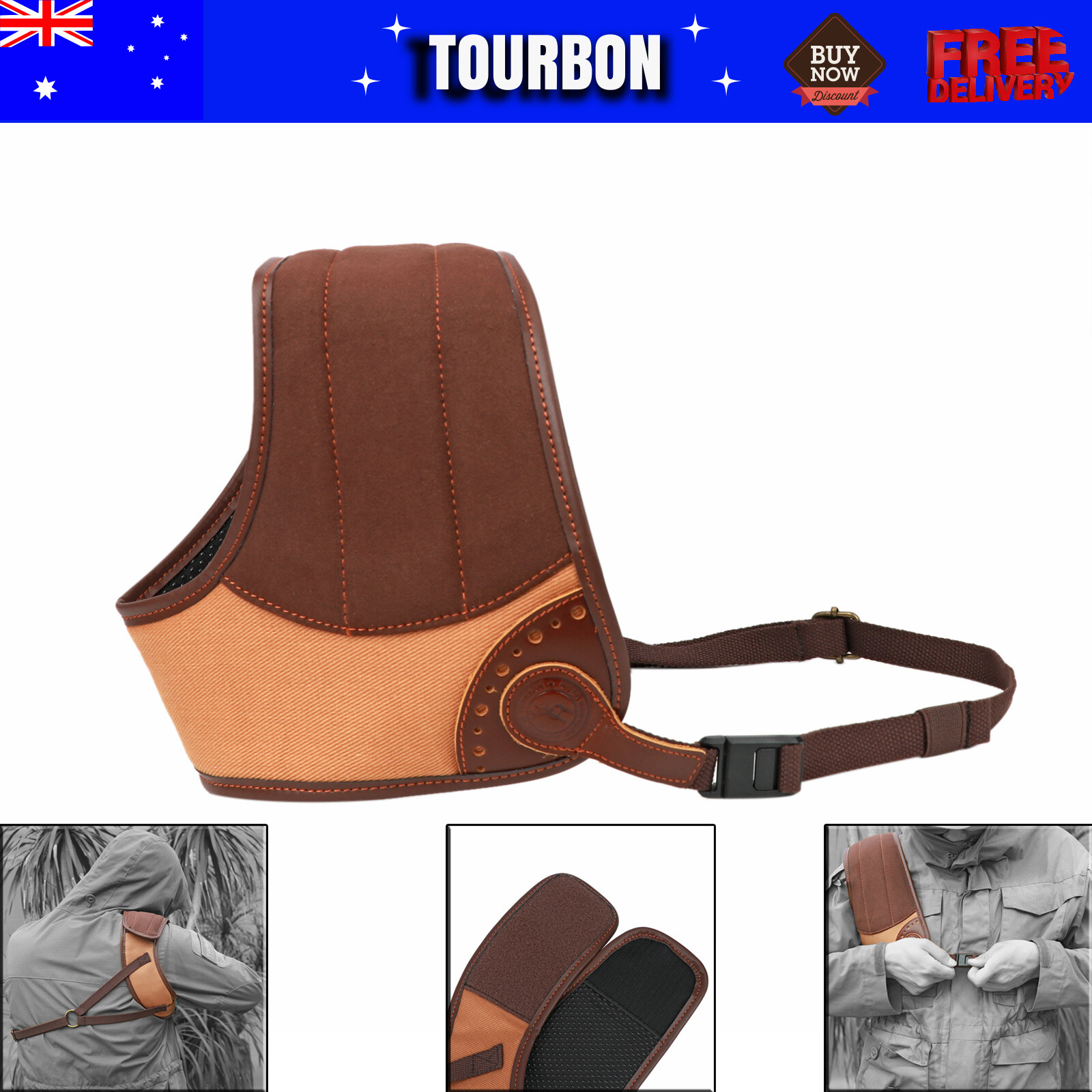 Tourbon Target Shooting Recoil Pad Shoulder Shield Protection for Rifle Shotgun