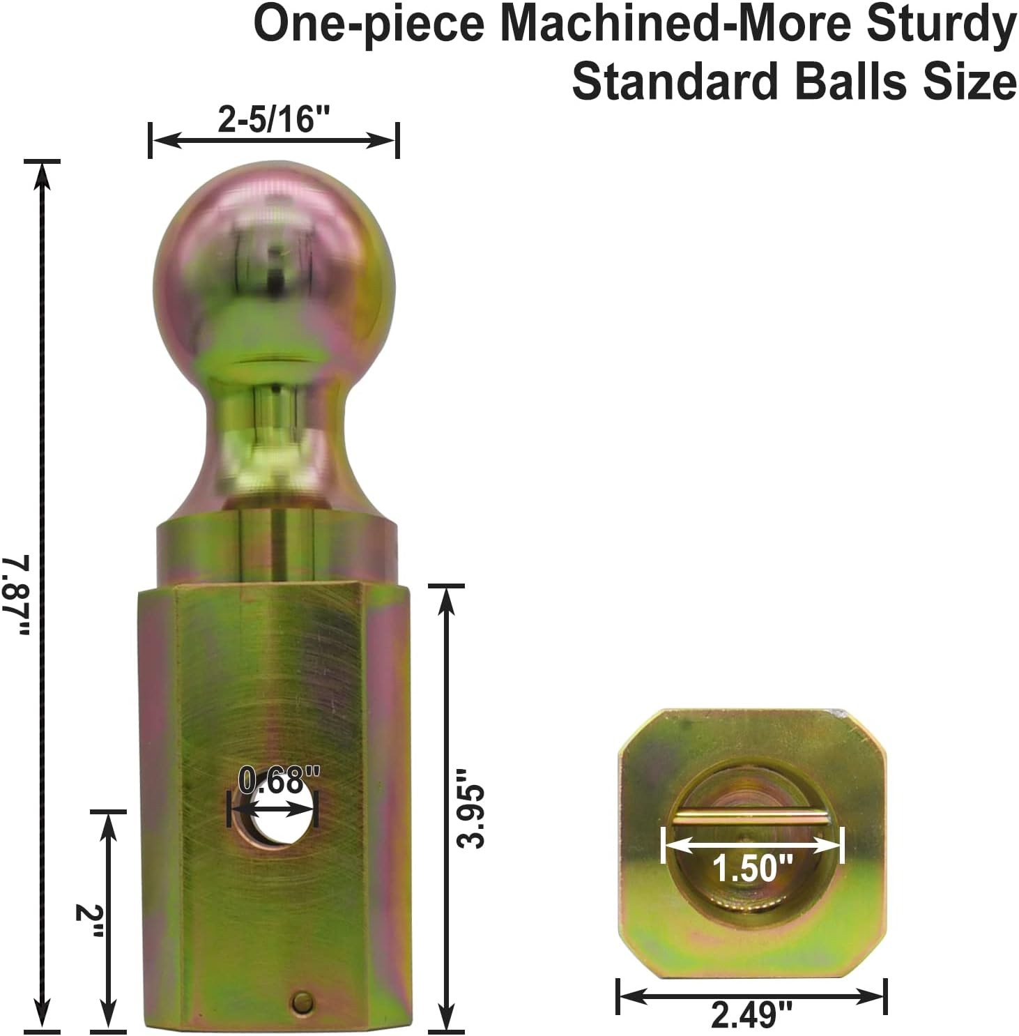 GNXA2000 Replacement Gooseneck Turn Over Ball 2-5/16 for B&W Trailer Hitches US