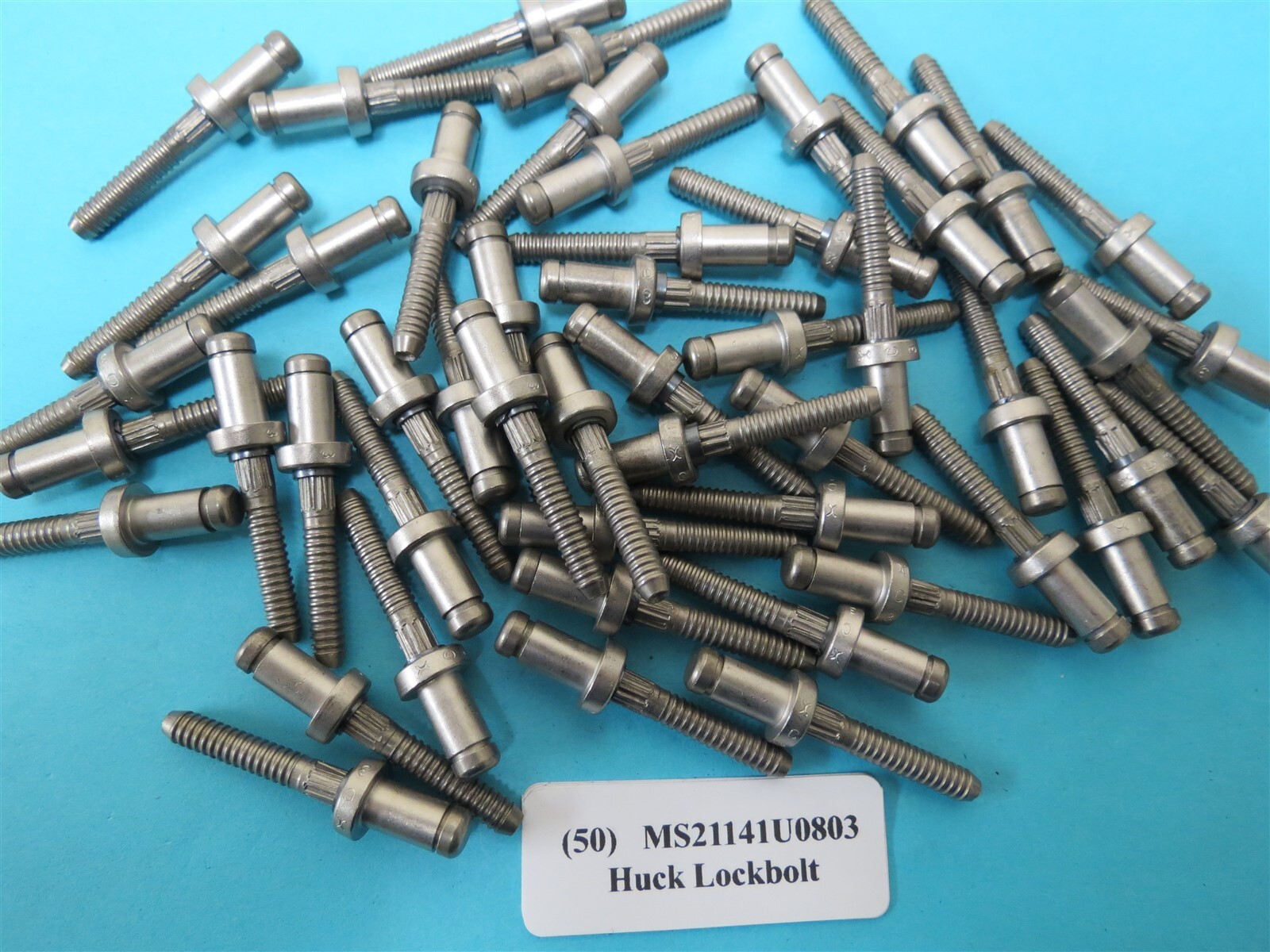 NEW Huck MS21141U0803 Stainless Steel Lockbolt 1/4 Blind Bolt Pin Rivet (50)