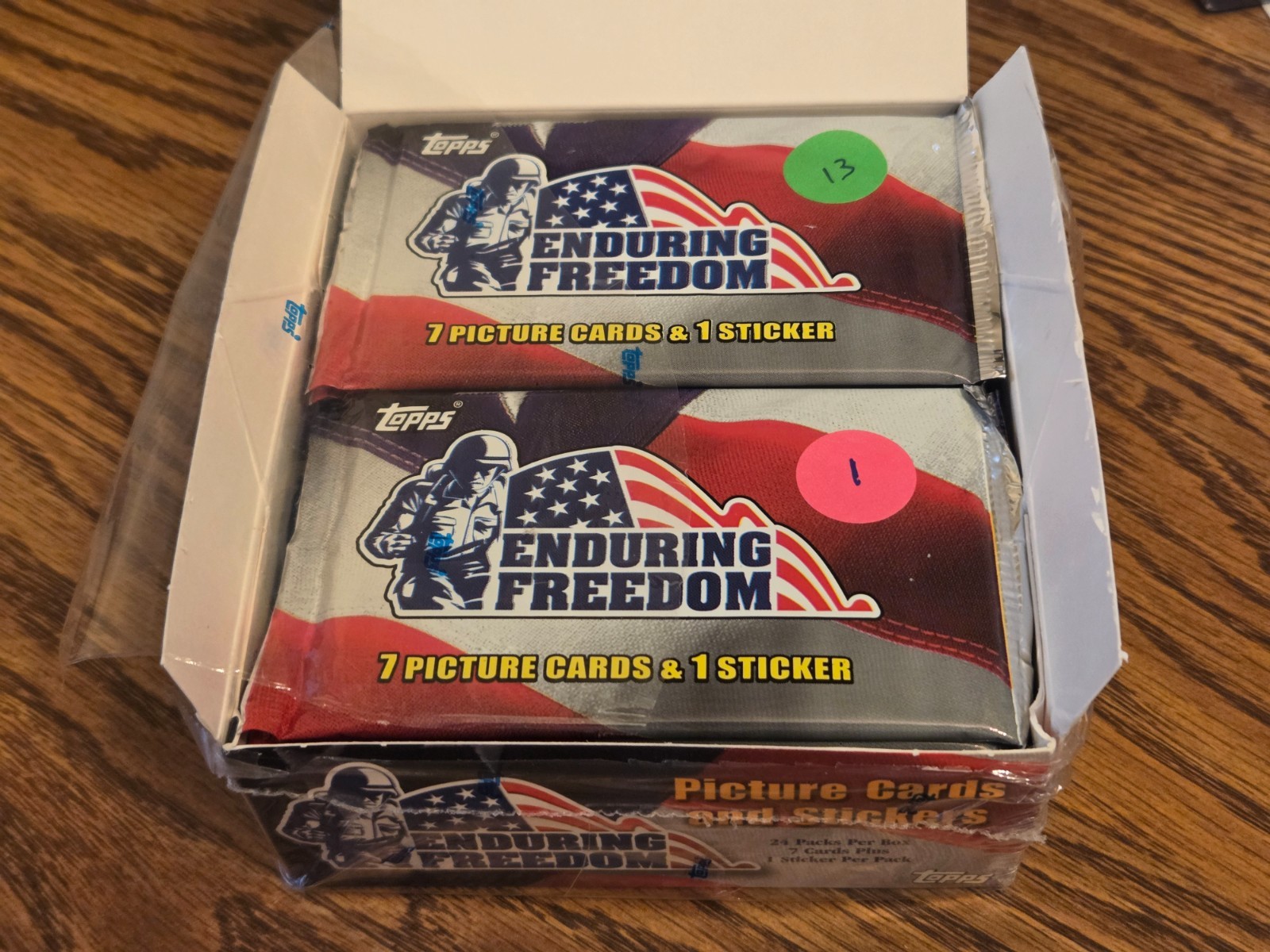 2001 Topps Enduring Freedom Factory Sealed Pack Possible Osama Bin Laden Card