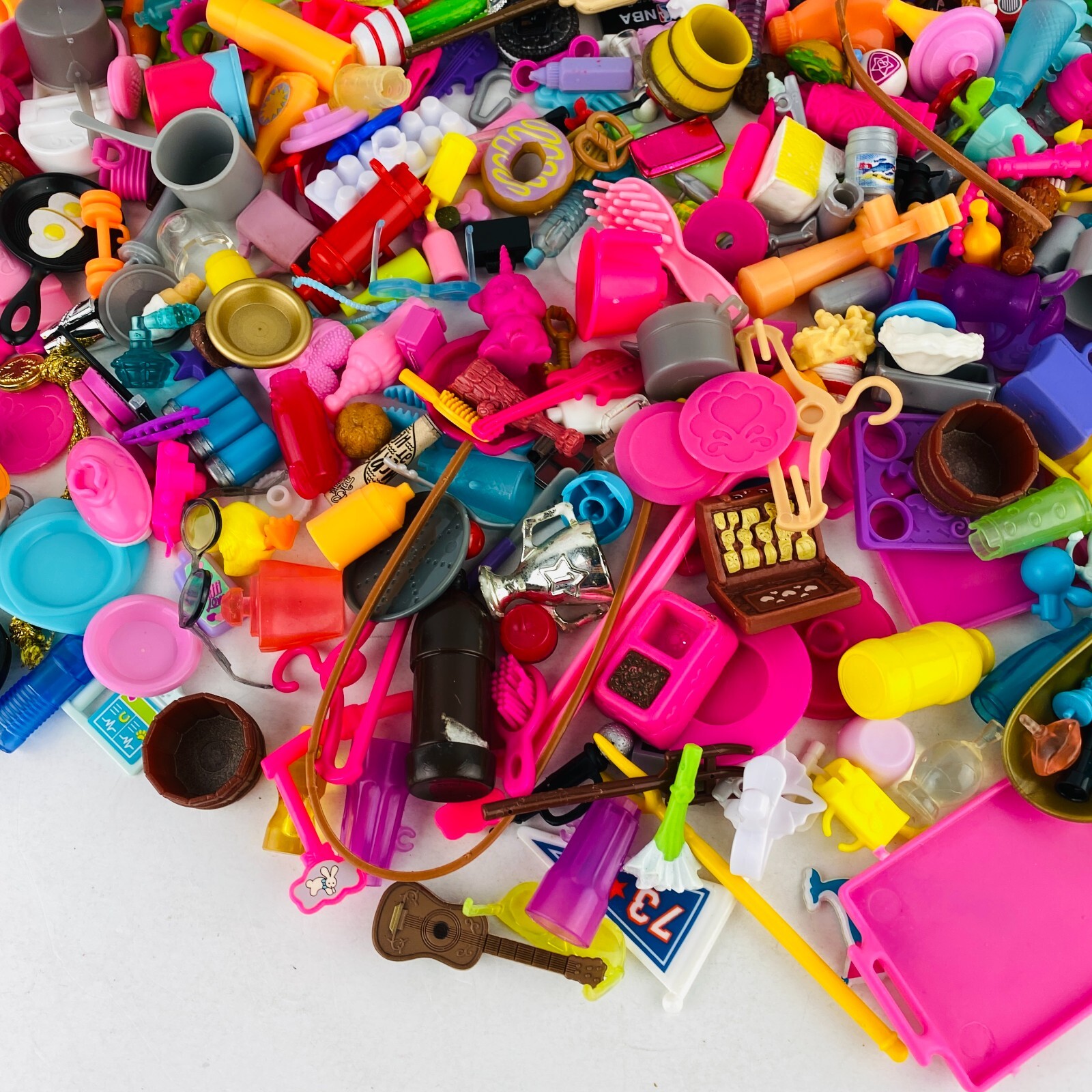 Barbie Barbies Large Lot Of Pretend Play Toys Dishes & Miscellaneous Accessories