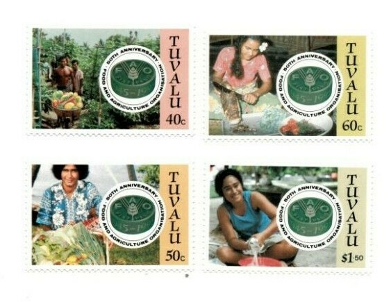 Tuvalu 1995 SC 689-92 - FAO, 50th Anniversary - Set of 4 Stamps - MNH