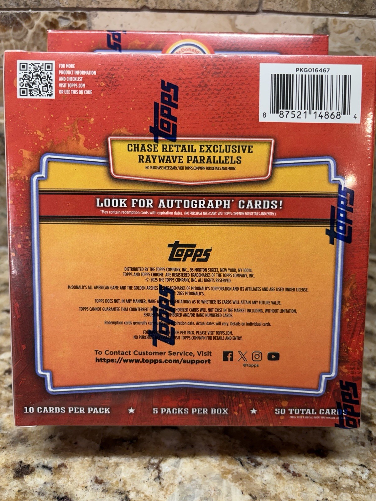 2025 TOPPS CHROME McDonald's All-American MEGA BOX (50 cards) Basketball