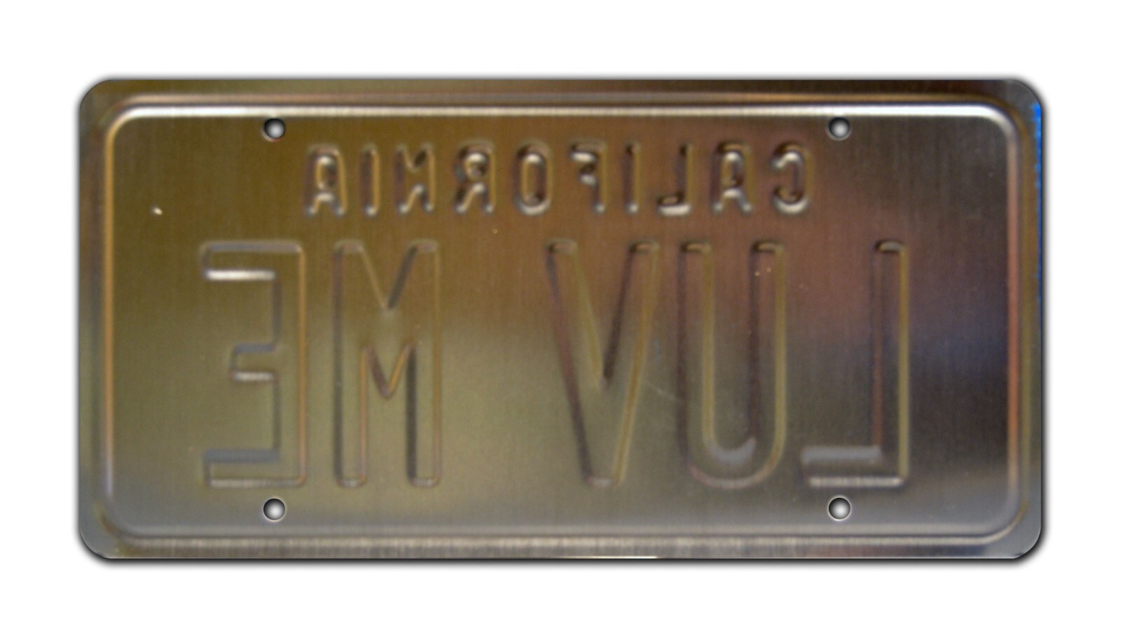Vacation | Christie Brinkley Ferrari | LUV ME | Metal Stamped Prop License Plate