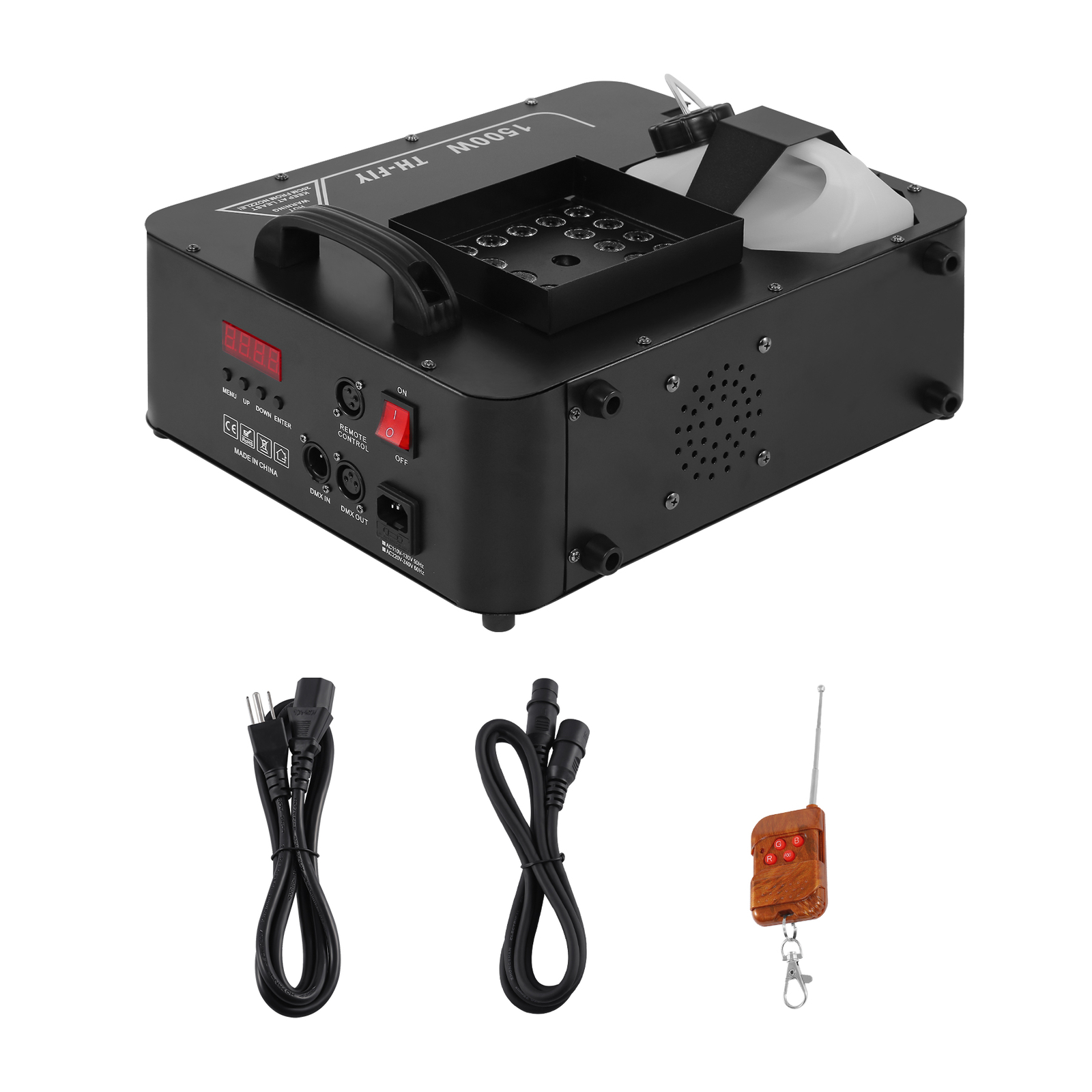 2pcs Vertical RGB 3 in1 24 LED DMX Fog Machine Stage Smoke Lighting W/ Remote