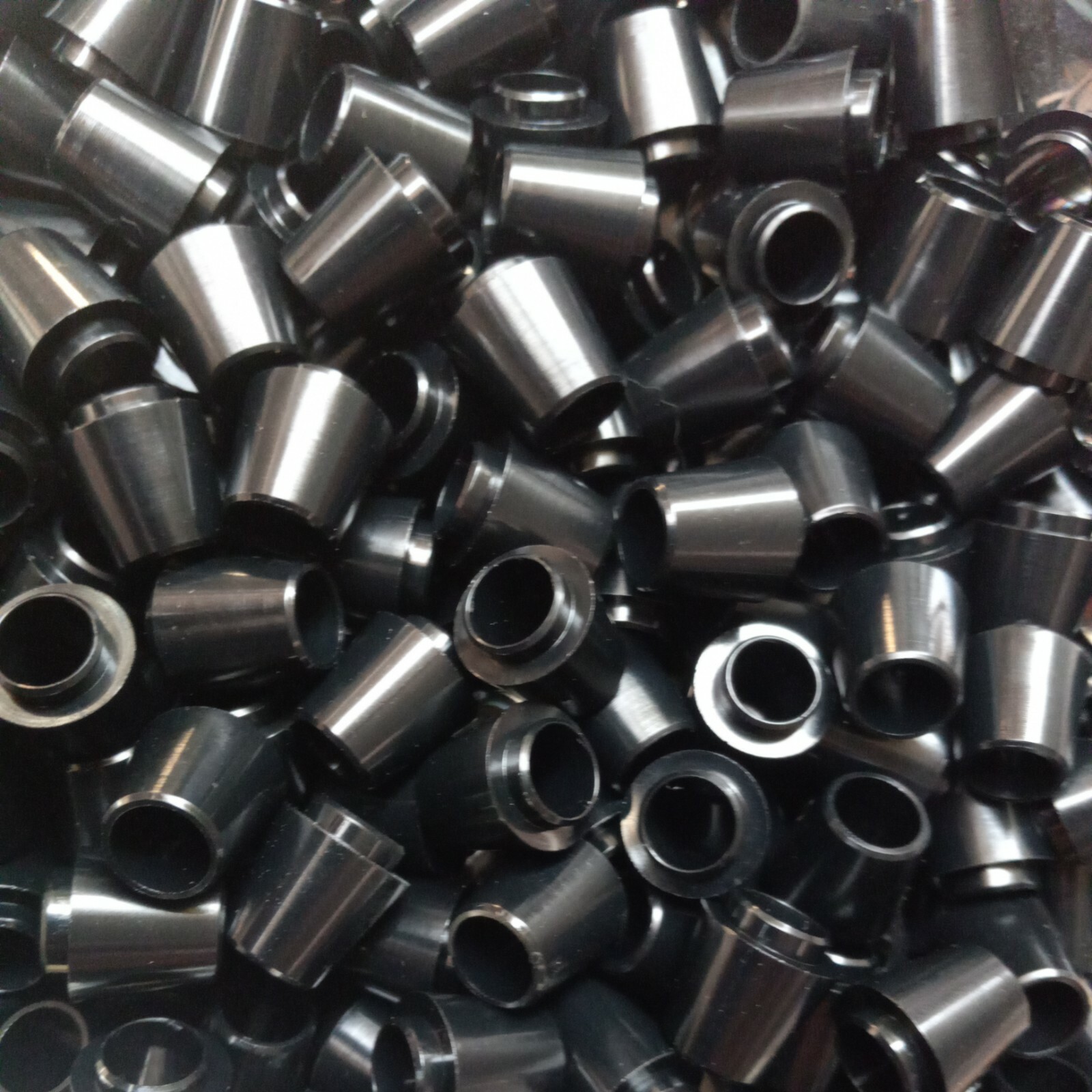 60x PREM GOLF FERRULES .335 Solid Black"COLLARED" 14mm QUALITY LOT(F12)