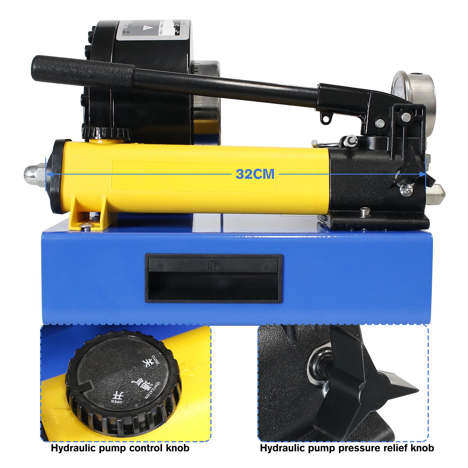 High Pressure Manual Hydraulic Hose Crimper Hose Pipe Crimping With 8 sets Molds