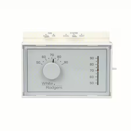 White-Rodgers 1F56n-444 Standard Mechanical Thermostats, 1 H, 1 C, Hardwired,