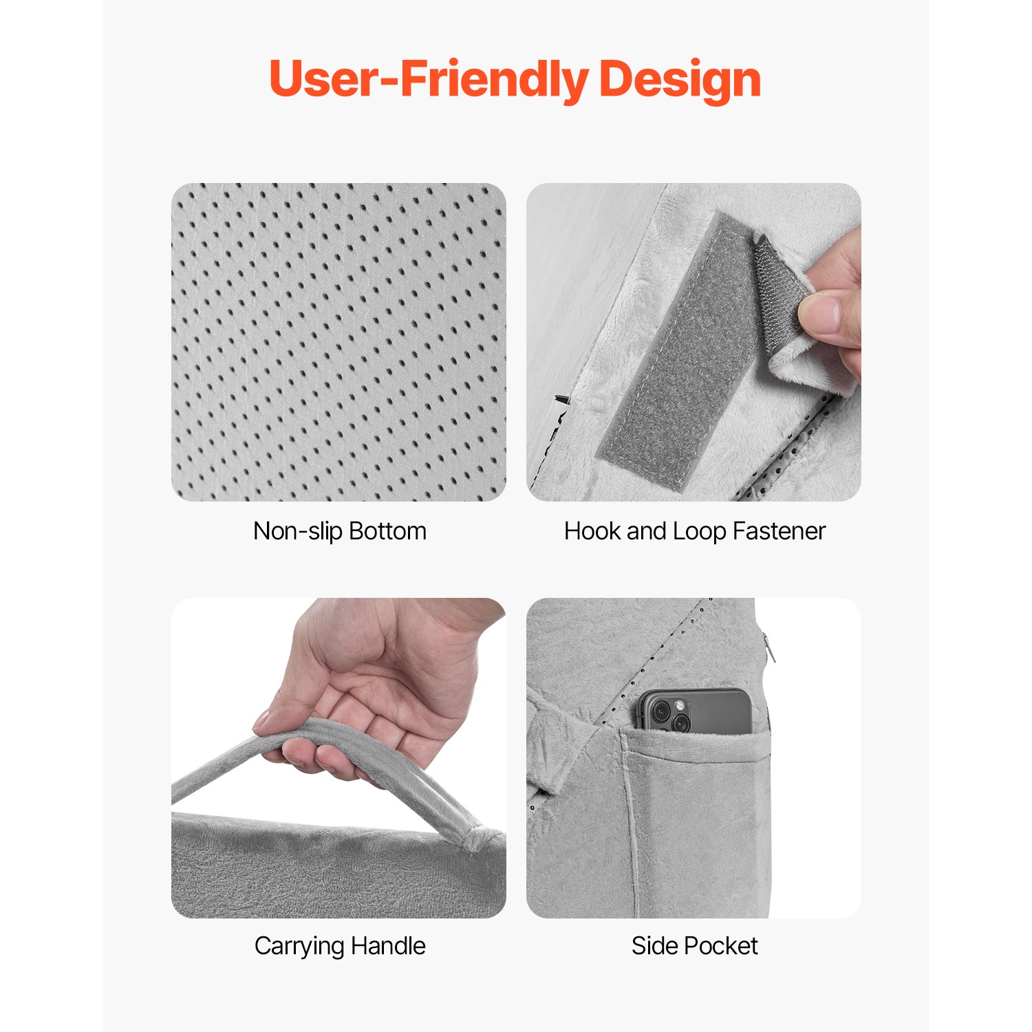 Orthopedic Bed Wedge Pillow 3 Pcs Adjustable for Back Leg Neck GERD Sleep