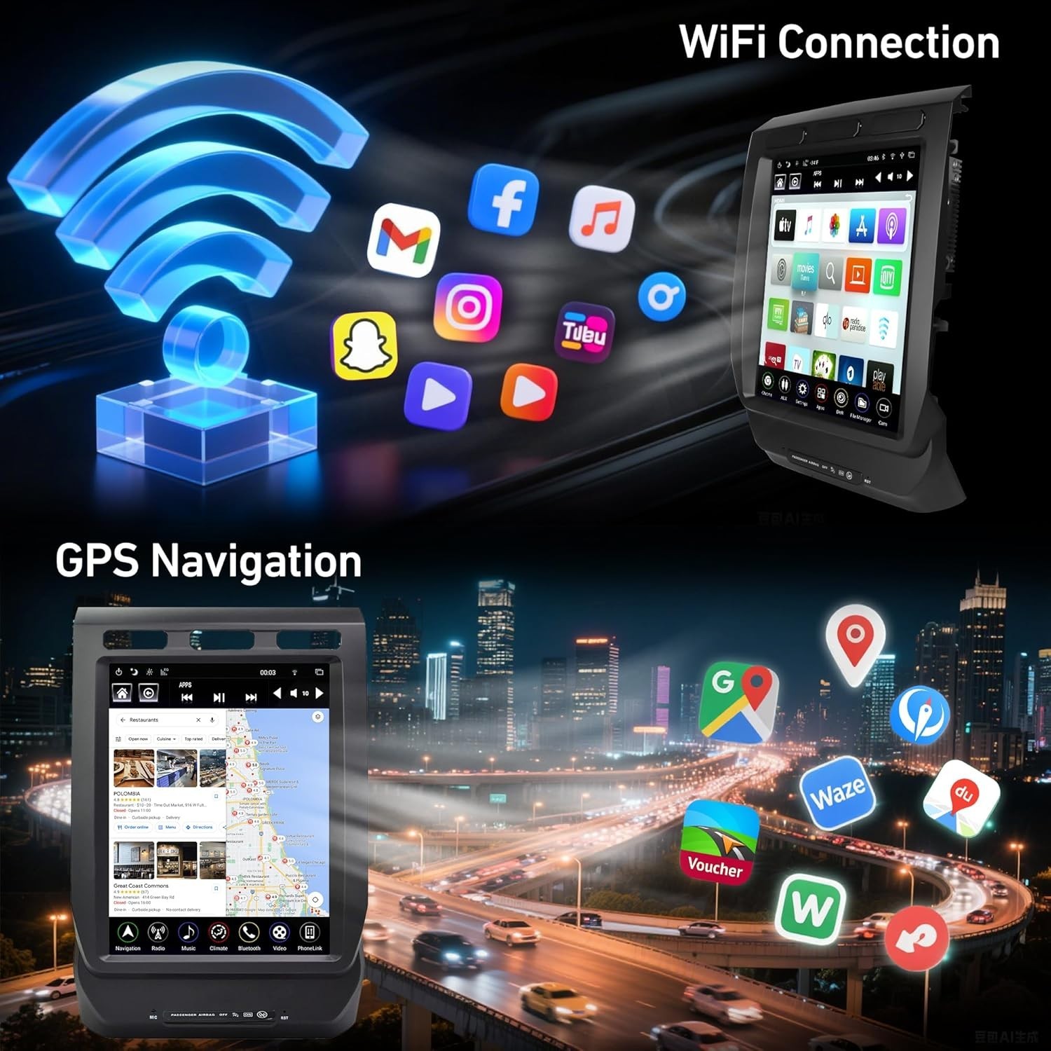 LINKSWELL GEN 4 Car Radio Stereo for Ford F-150 2015-2020 Super Duty 2017-2022