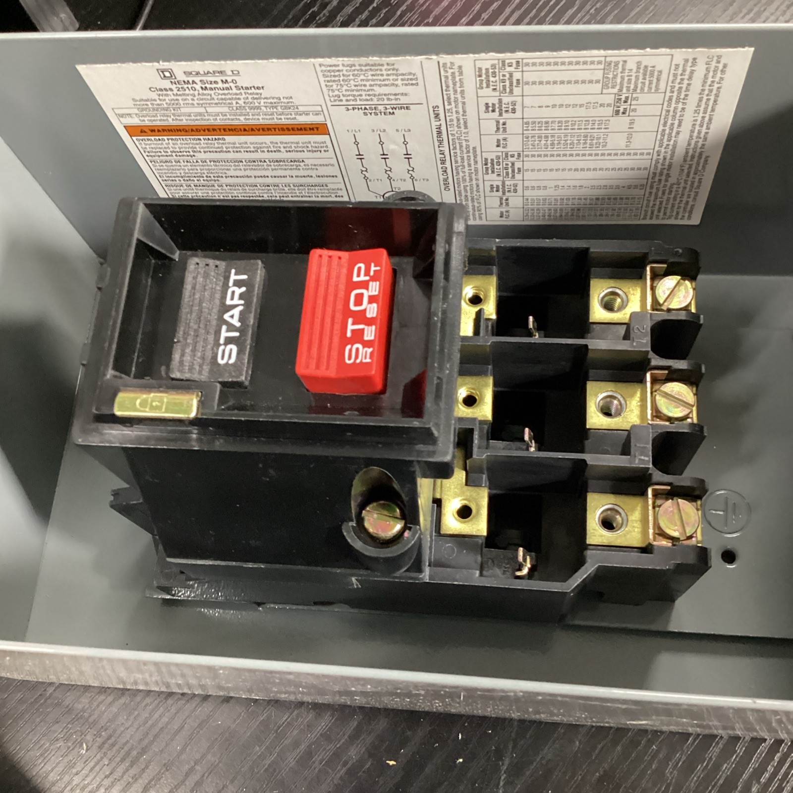 Square D 2510MBA2 AC Manual Starter Series C NEW