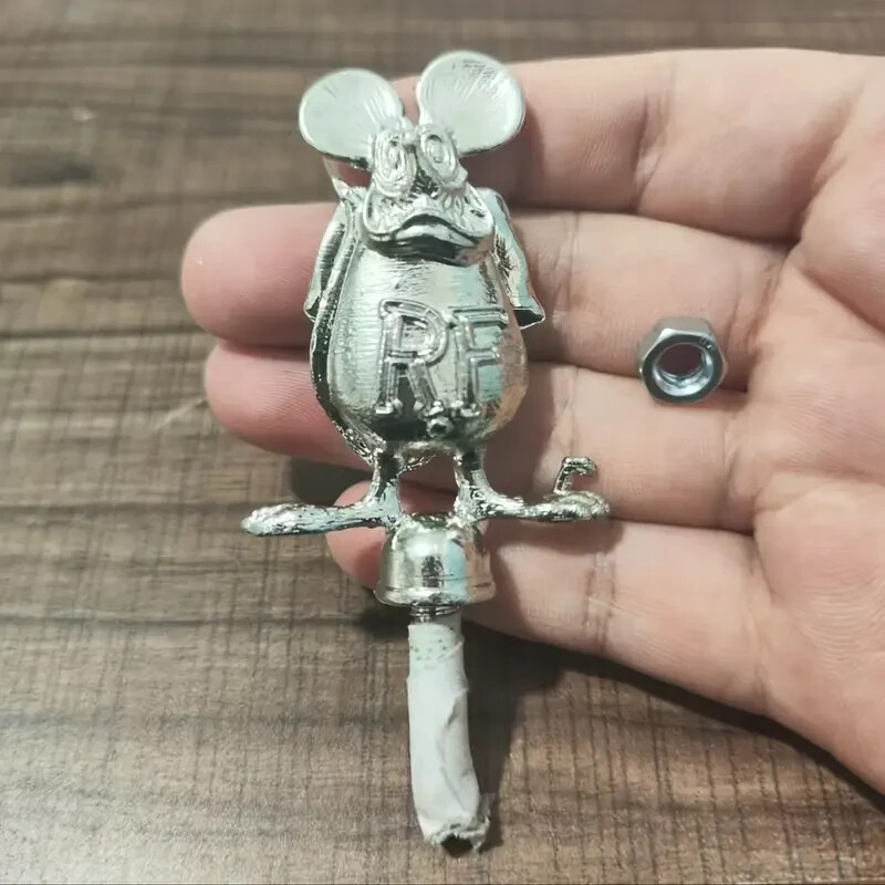 VINTAGE STYLE RAT FINK RAT ROD HOT ROD HOOD ORNAMENT CHECK SIZE AS SHOWN ED ROTH