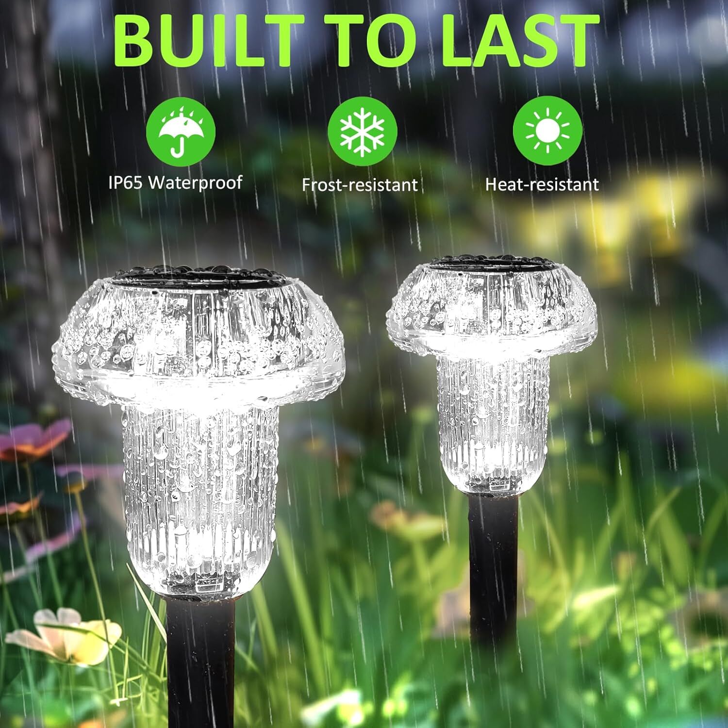 8 Pack Solar Garden Lights Outdoor Waterproof Pathway LED Lights Landscape Yard