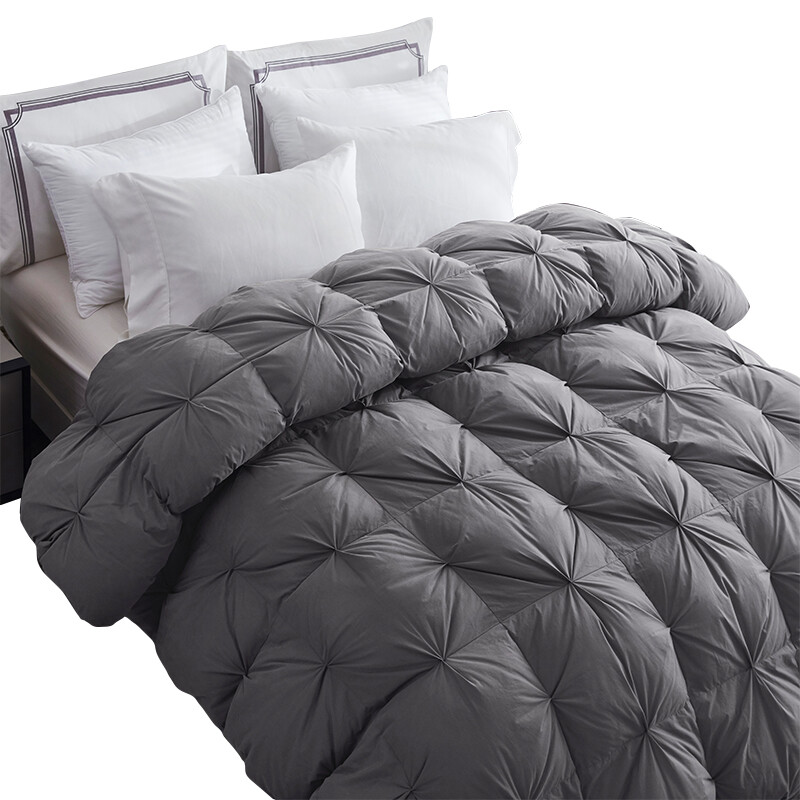 SNOWMAN Goose Down Comforter Pinch Pleat Duvet Insert 750+FP, 1200TC, KING/QUEEN