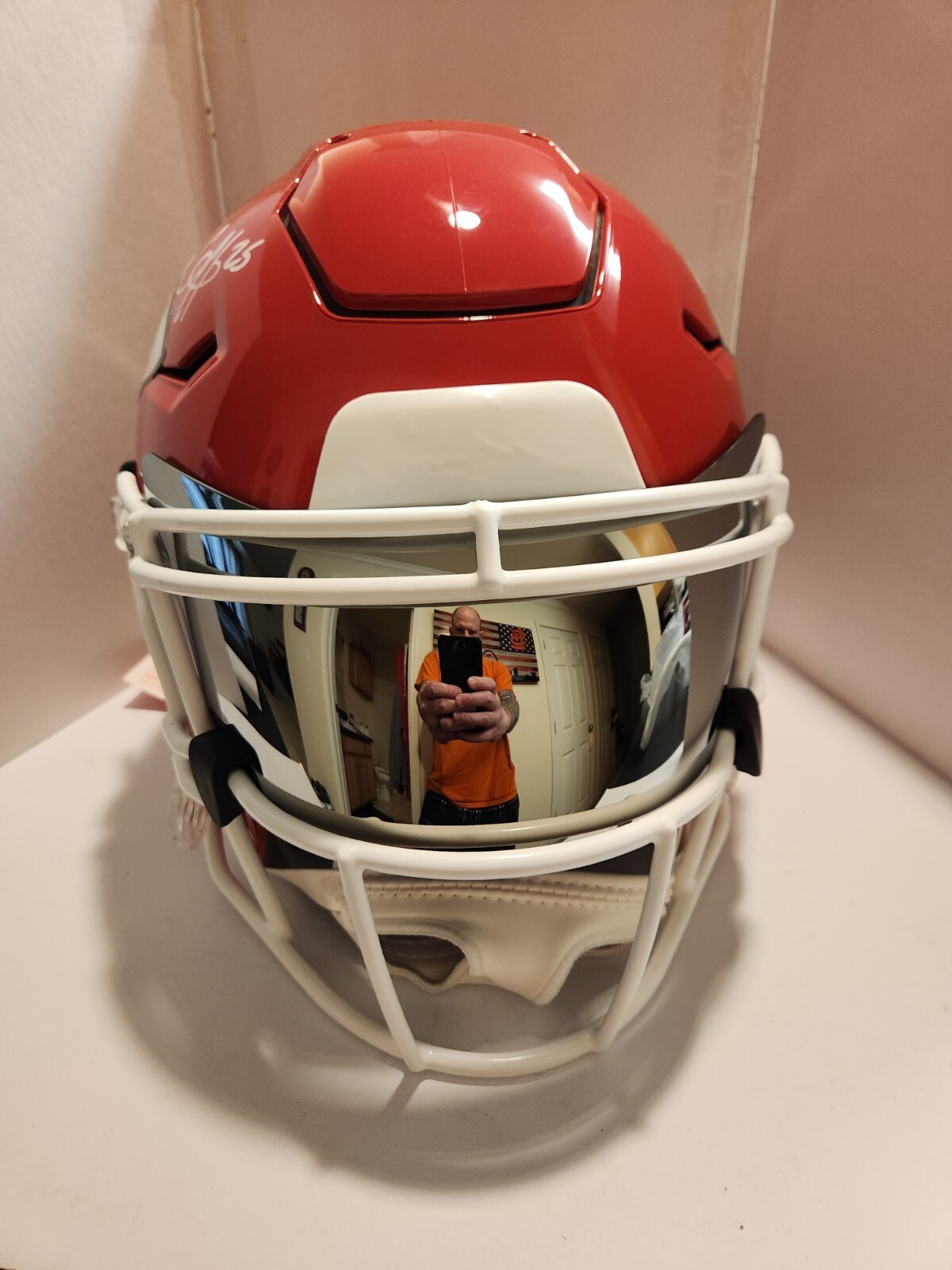 SILVER SPEED FLEX SCHUTT F7 Full Size Football Helmet Oculus Visor Eye W/Clips