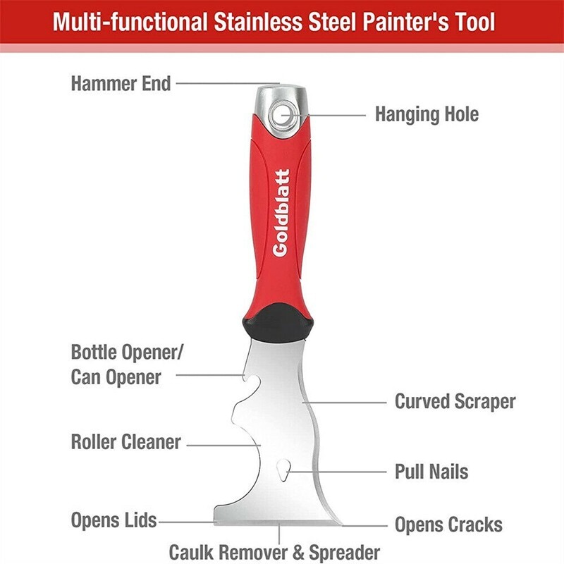 Goldblatt 4PC Joint Knife Set 9-in-1 Painter Scraper 4'' 5'' 6'' Putty Knife Set