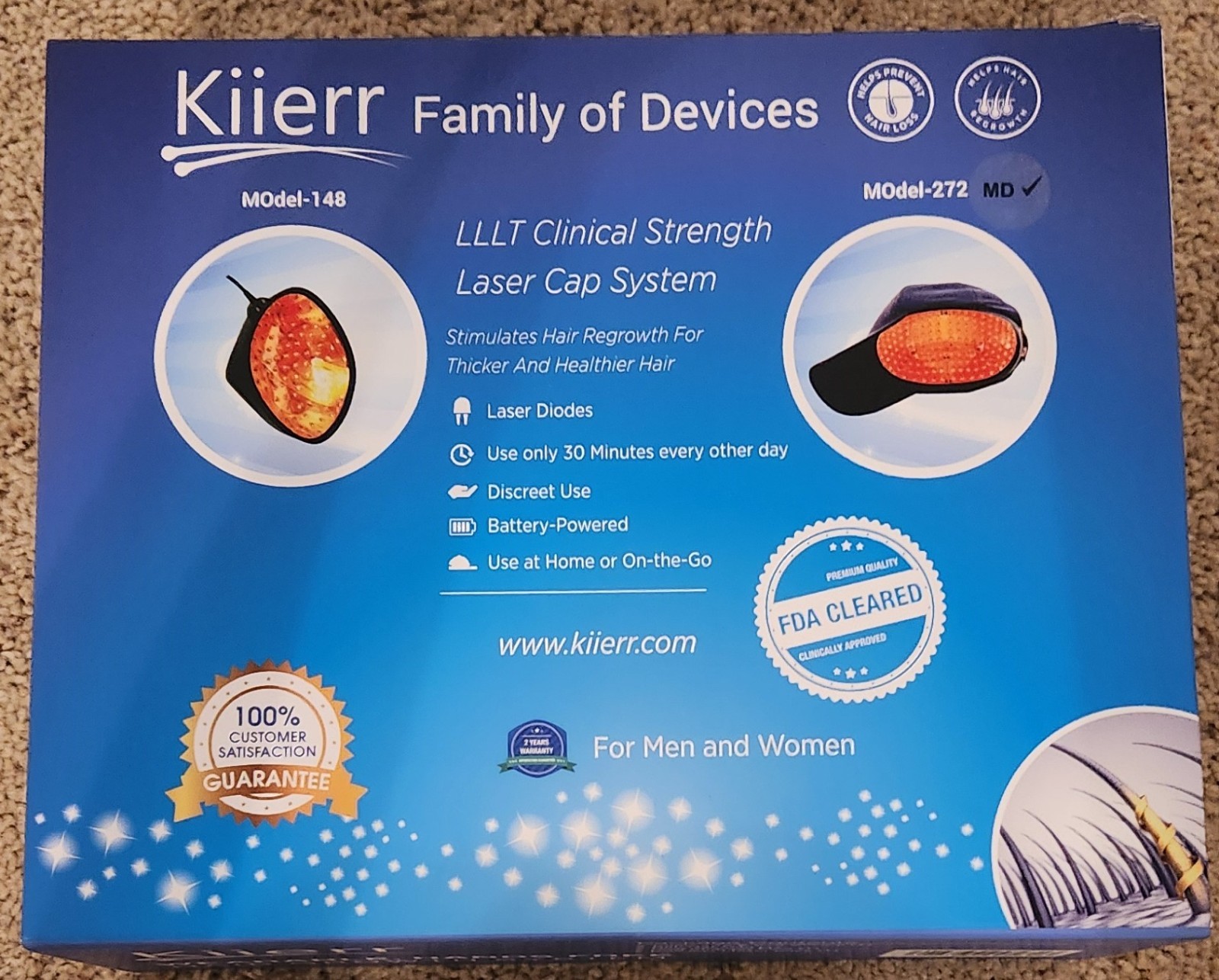 Kiierr272Premier-MD Laser Hair Cap - Laser Therapy LLLT Regrowth System - Unisex