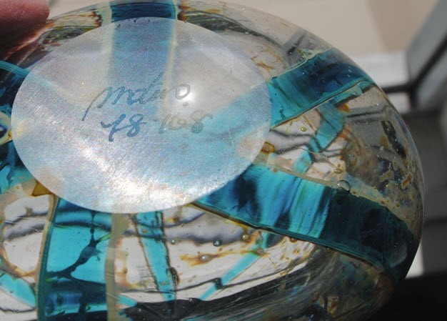 Vintage 1980’s Mdina Art Glass Lollipop Vase A