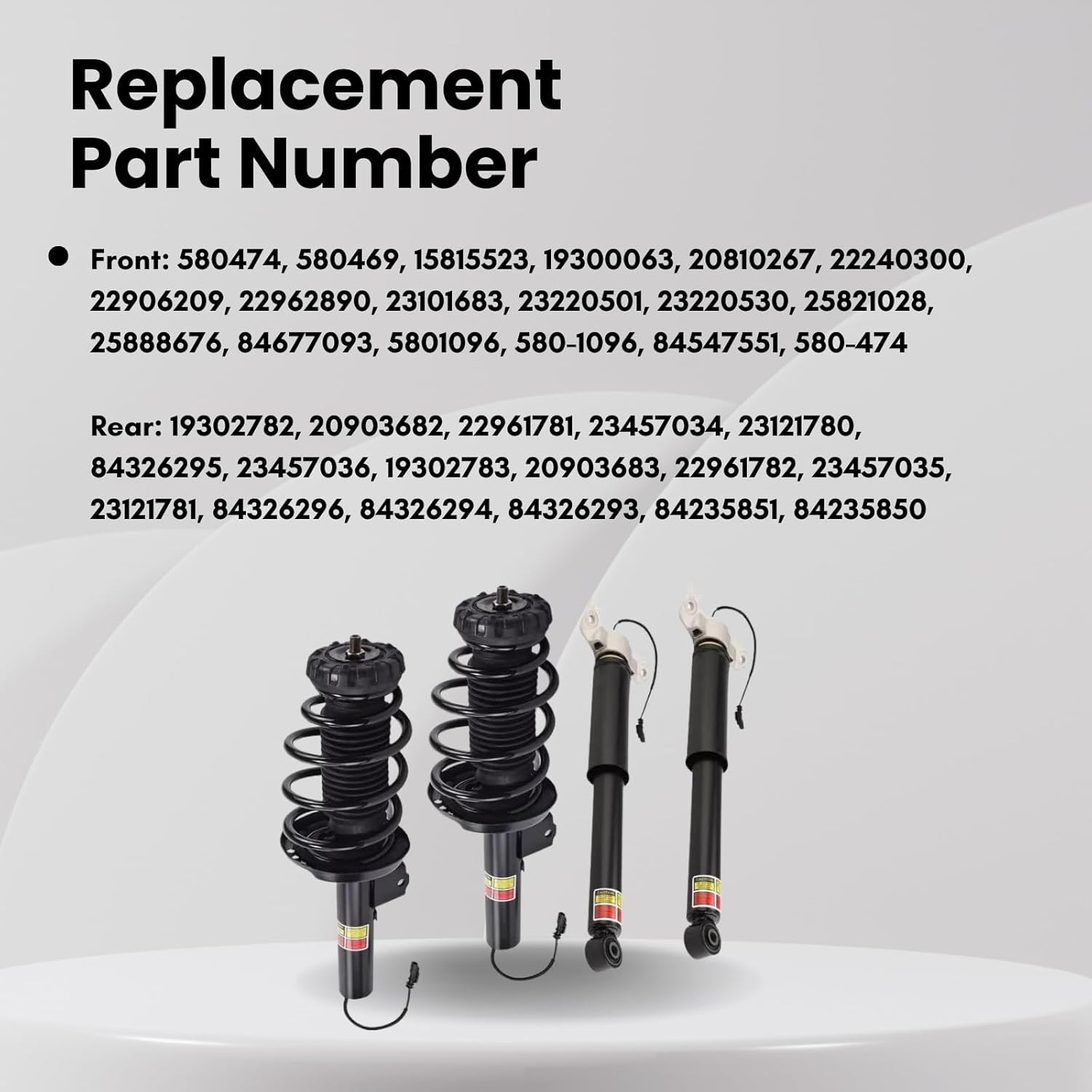 4Pcs Shocks Strut Assys Front and Rear for 2013-2019 Cadillac XTS with Electric