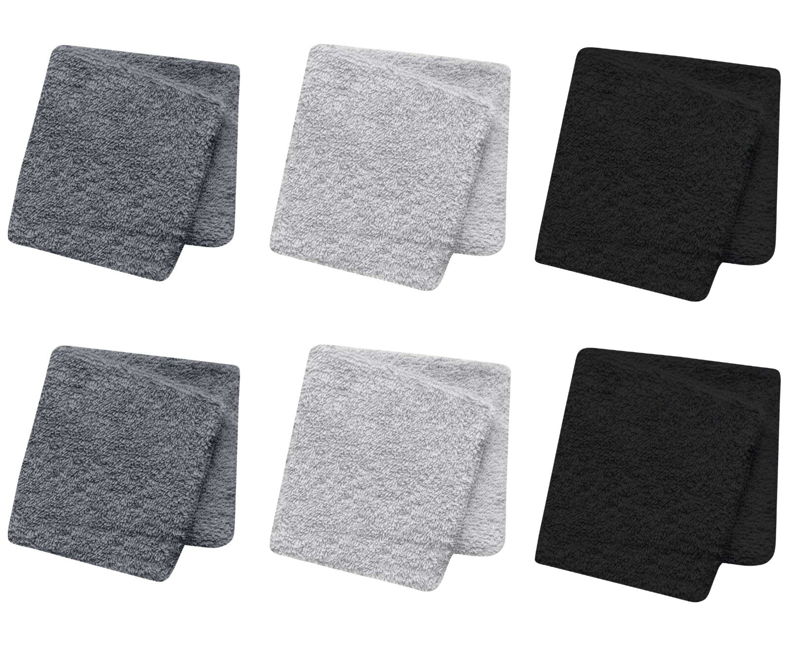 100% Cotton Wash Cloths 11x11” – Soft Reusable Towels – Pack of  6/12/18