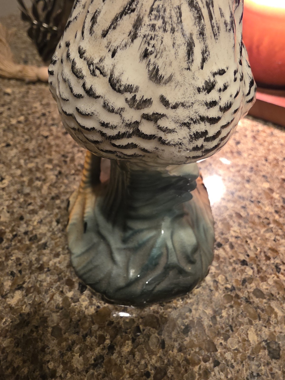 Vintage Rooster Hen Farmhouse Ceramic Porcelain Mid Century 8.5 inches