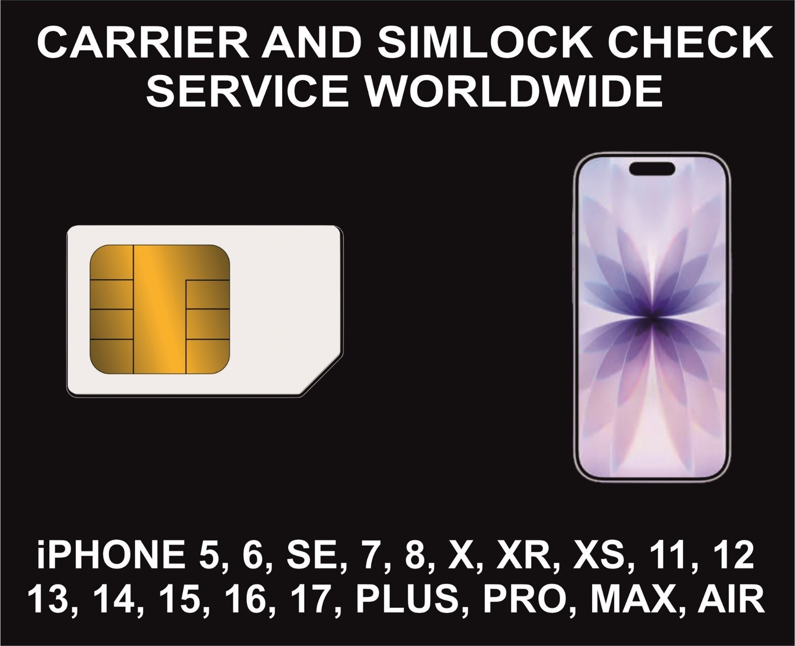 Carrier, Network, Simlock Status Check Service, iPhone, All Models, Fast