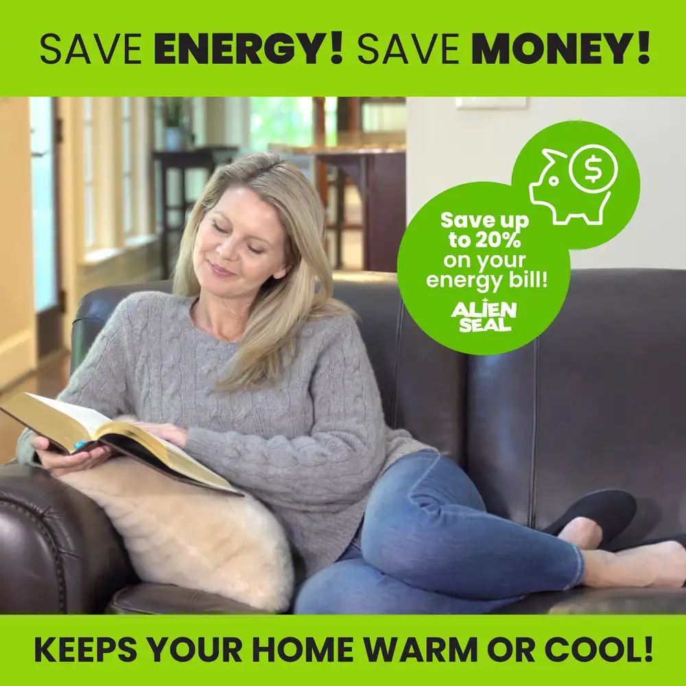 Alien Seal 1.4 In. X 49 Ft. Transparent Anti-Draft Adhesive Instant Insulation S