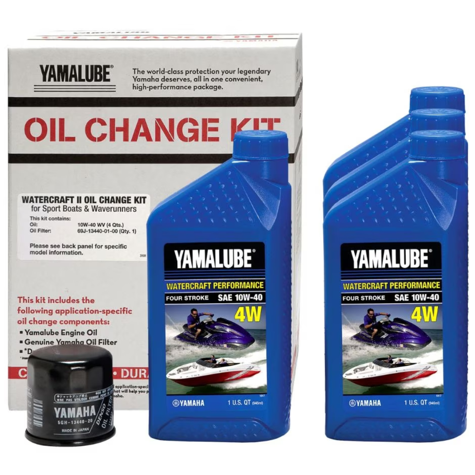 Yamaha New OEM Watercraft II Oil Change Kit, LUB-WTRCG-KT-10