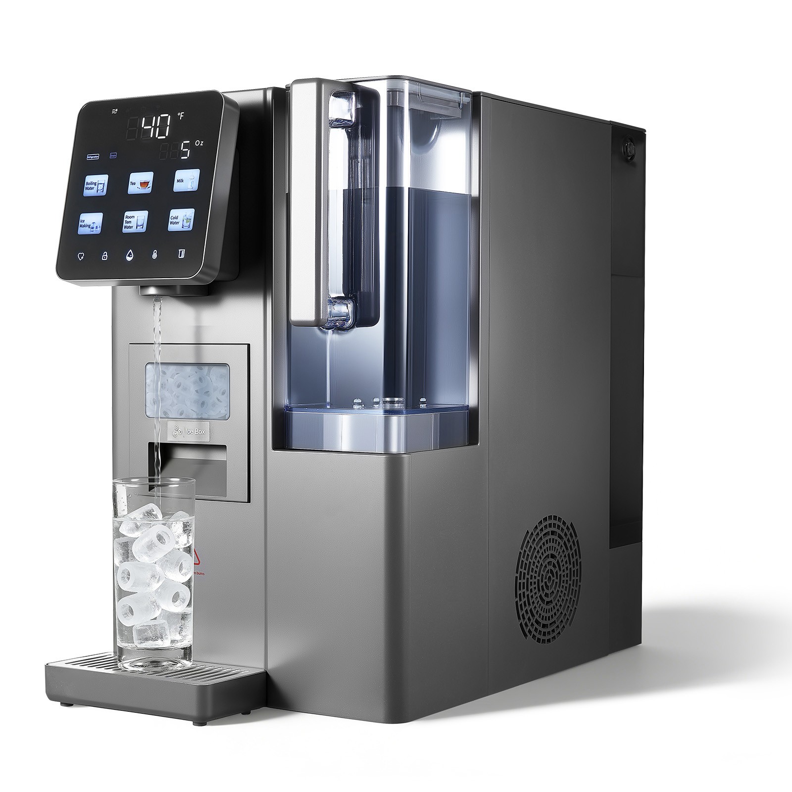 Uimoso 4-in-1 Countertop Ice Maker with Water Filter and Dispenser