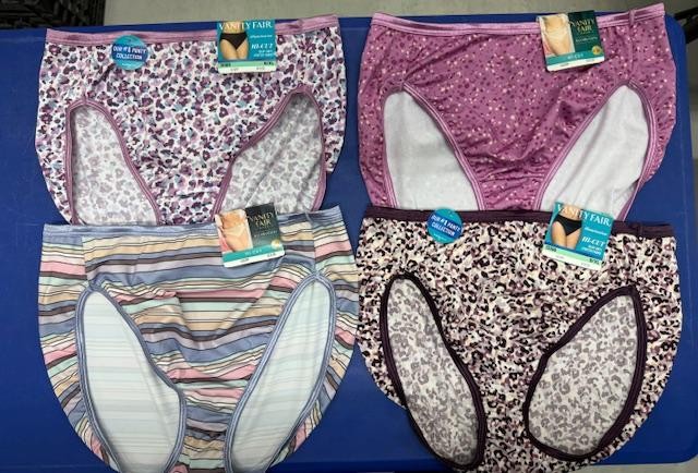 4 Pcs Vanity Fair Illumination 13108 HI-CUT Brief Mixed PRINTS Sz~ 6 7 8 9 10