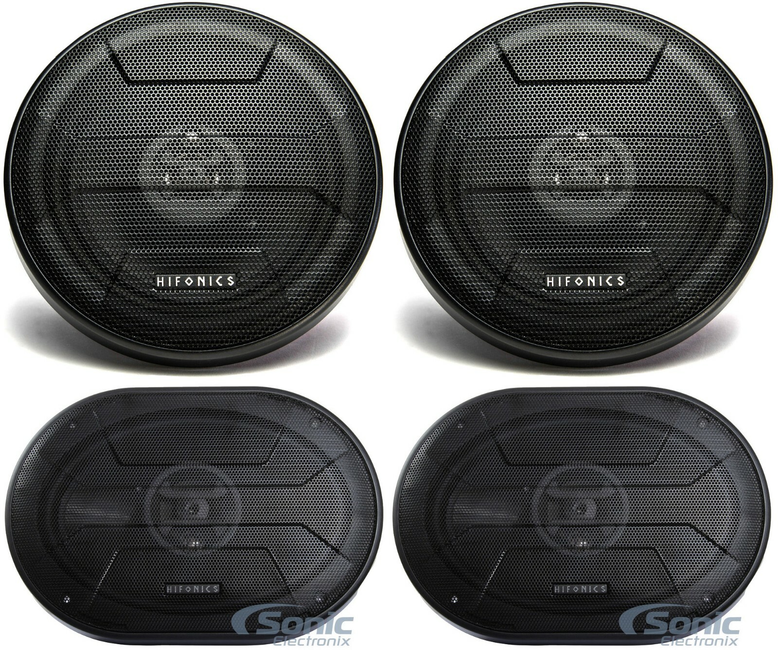 2) HIFONICS ZS693 6x9" 800W Car Coaxial Speakers + 2) ZS653 6.5" 600W Speakers