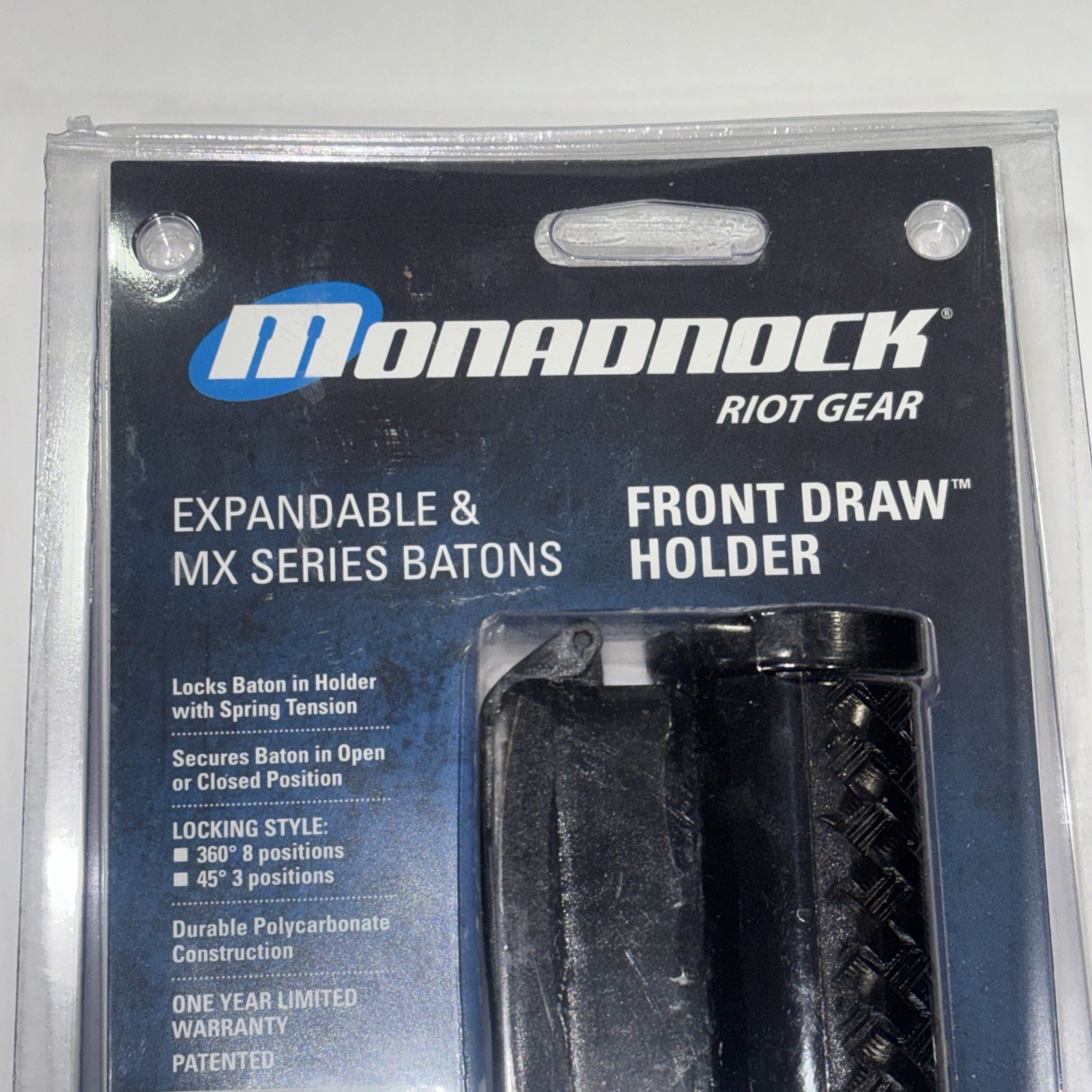 Monadnock Riot Gear Front Draw Holder Expandable MX Baton Basket Weave USA NEW