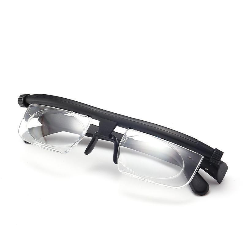 Dial Adjustable Glasses Variable Focus For Reading Distance Vision Eyeglasses US